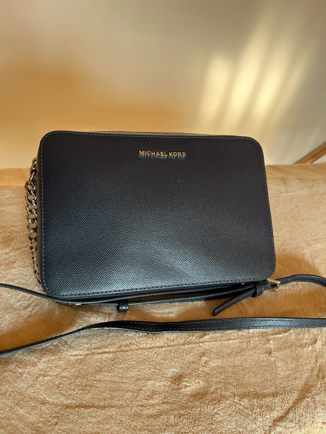 Michael Kors Black Leather Crossbody Bag