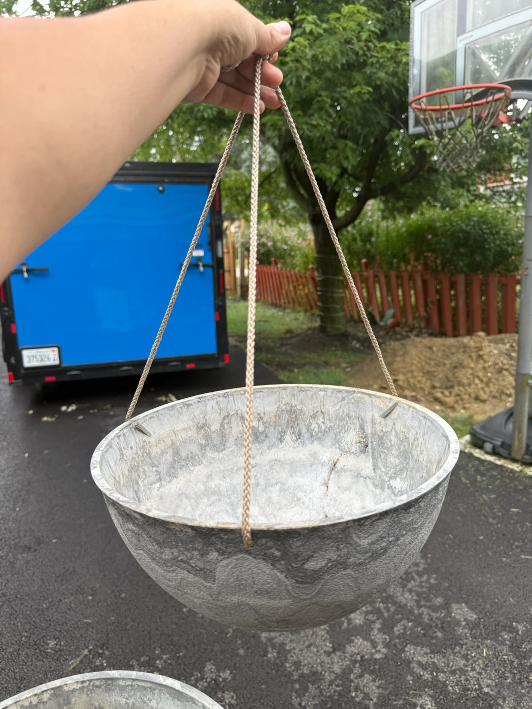 Hanging Planter Bowls with Rope Hangers - photo 2