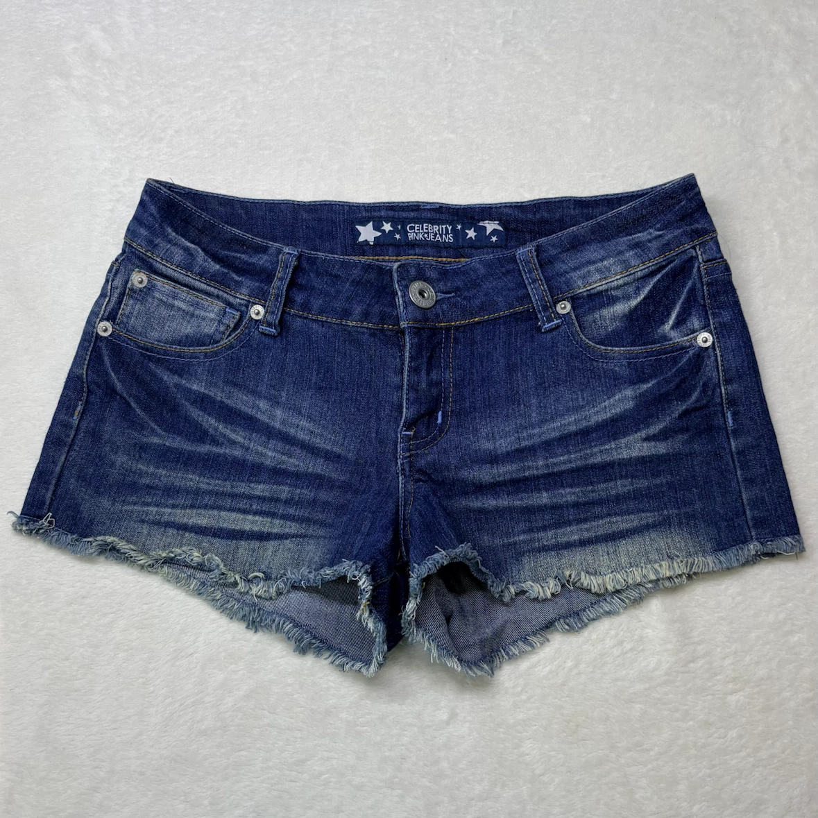 Celebrity Pink Jeans Denim Short Shorts Size 5 Blue Cutoff - photo 2