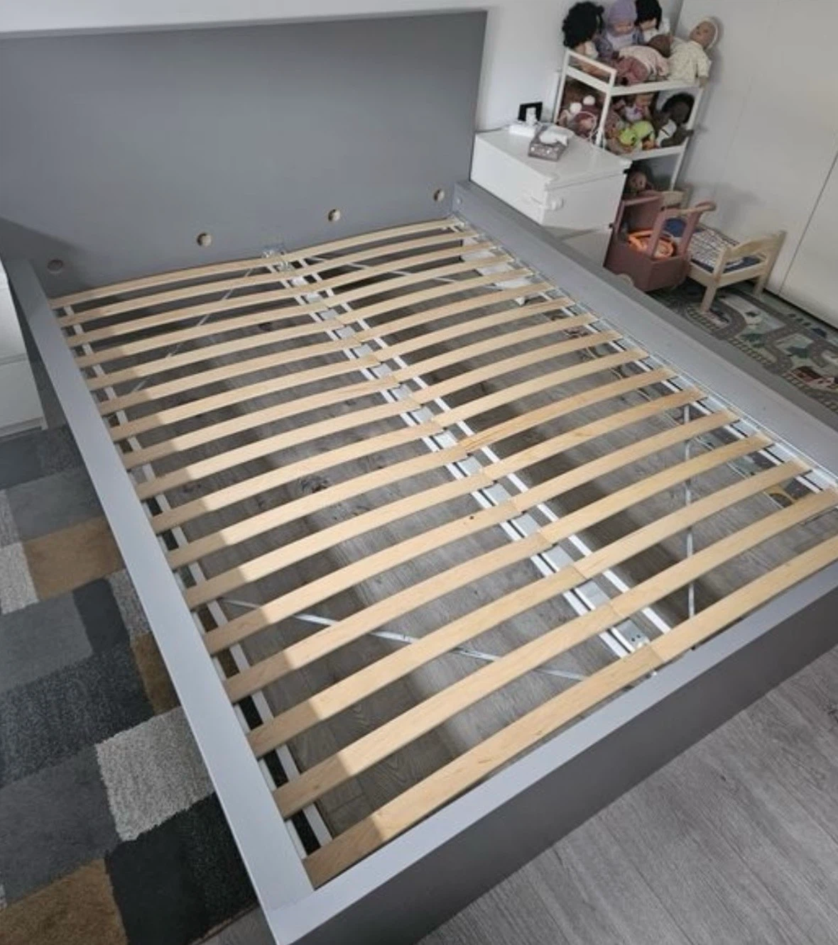 IKEA King bed frame grey colour