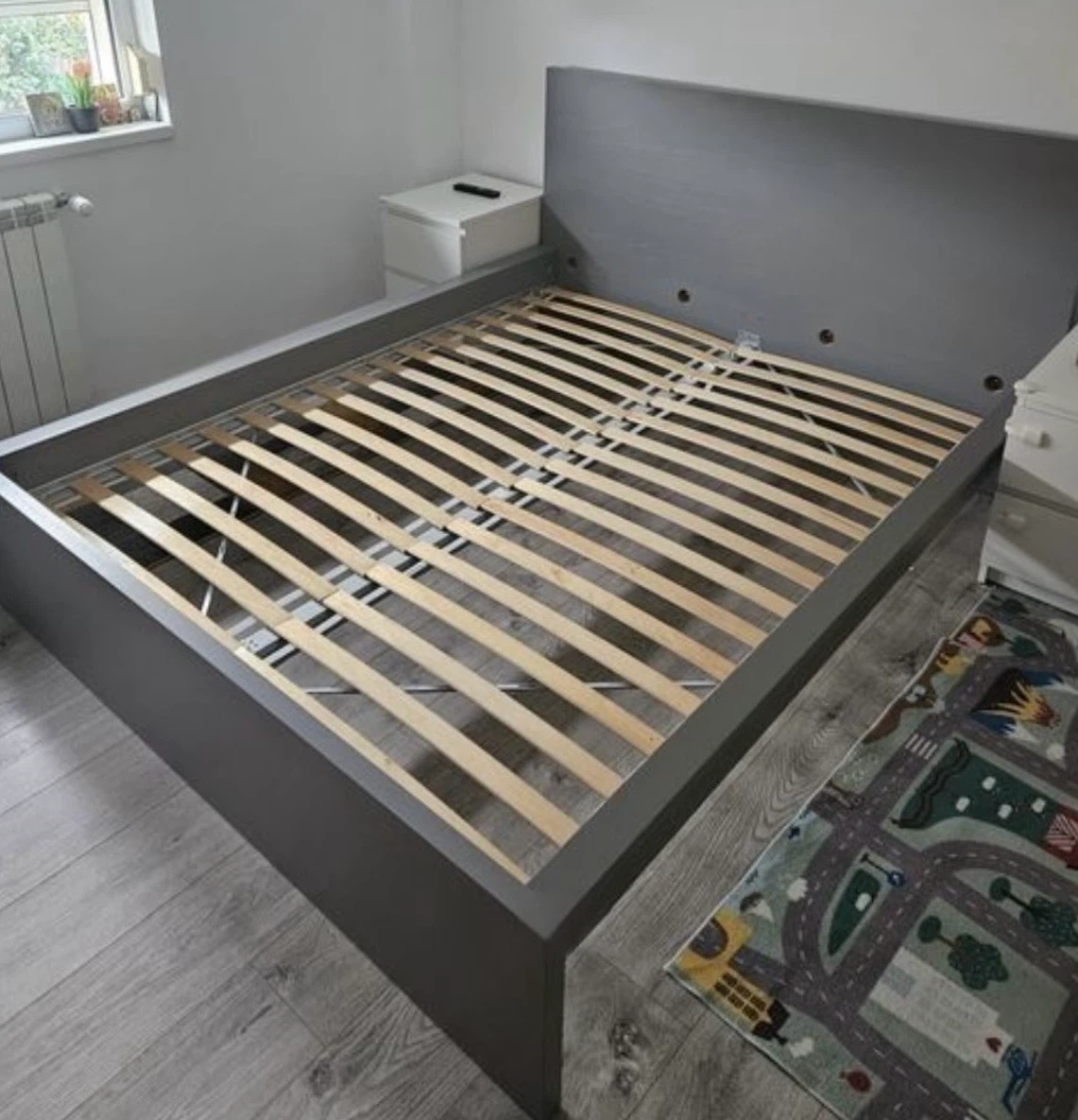 IKEA King bed frame grey colour - photo 2