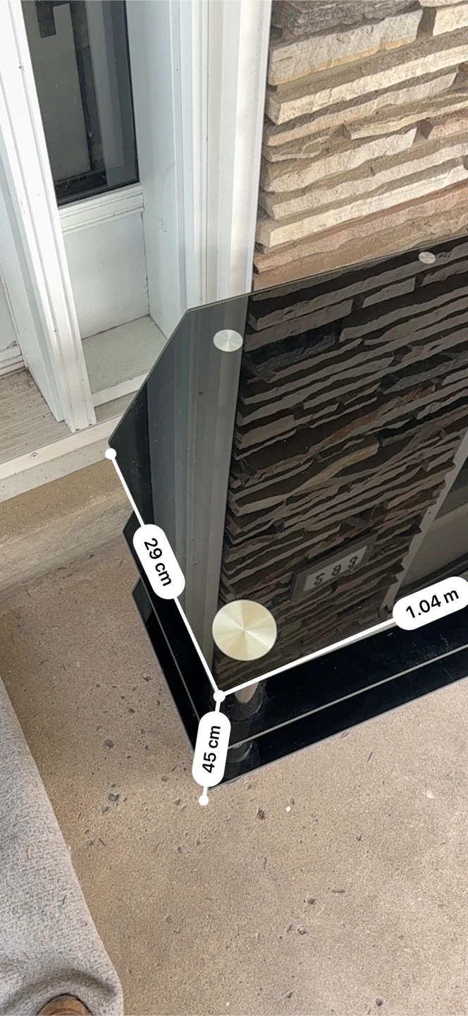 Black Glass 3-Tier TV Stand - photo 4