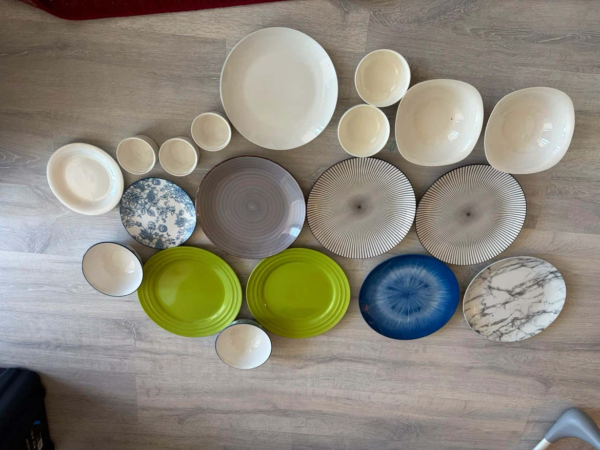 Assorted Dinner Plates and Bowls Set