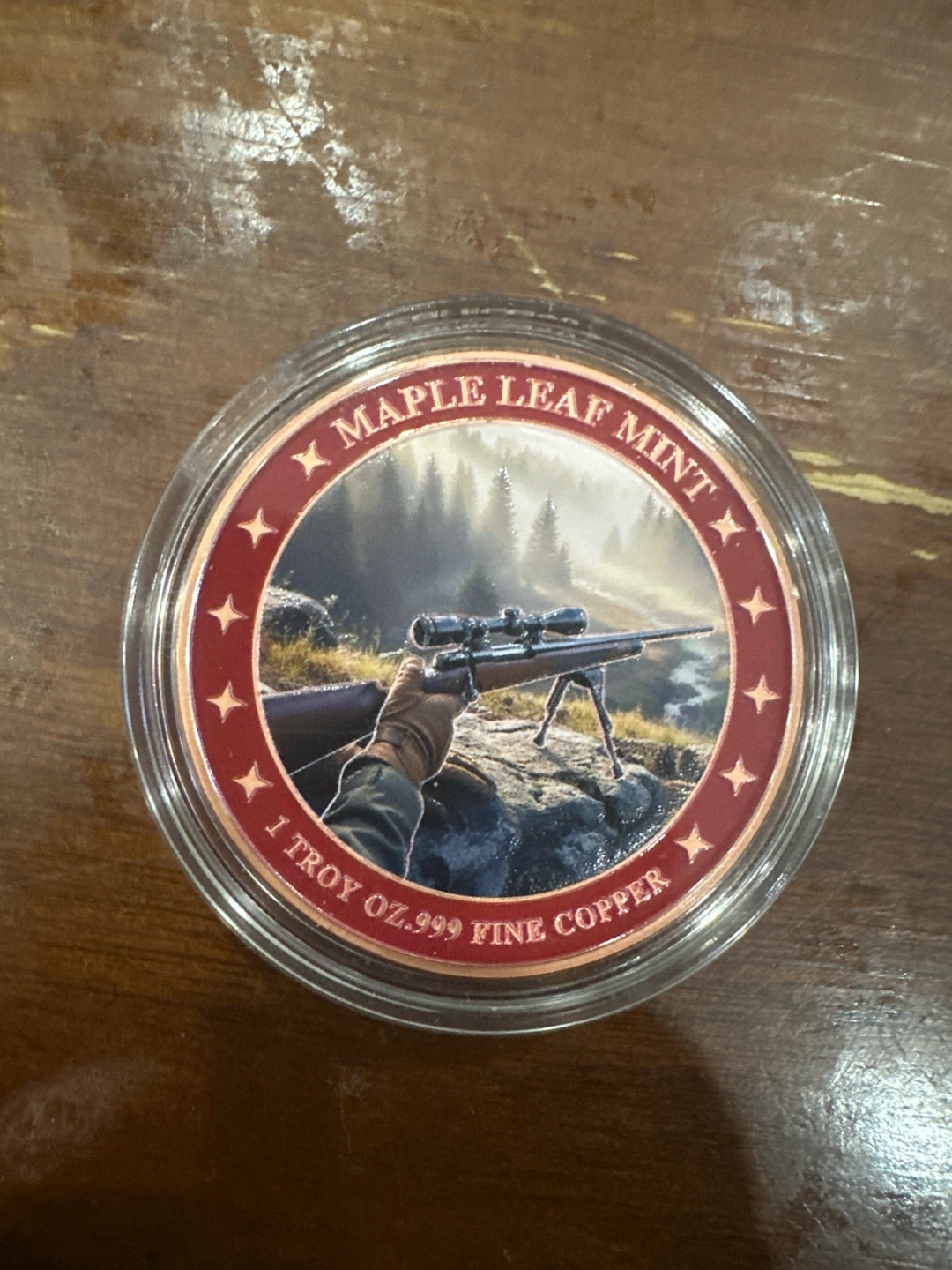 Maple Leaf Mint 1 Troy Oz .999 Fine Copper Round - Fallow Deer - photo 2