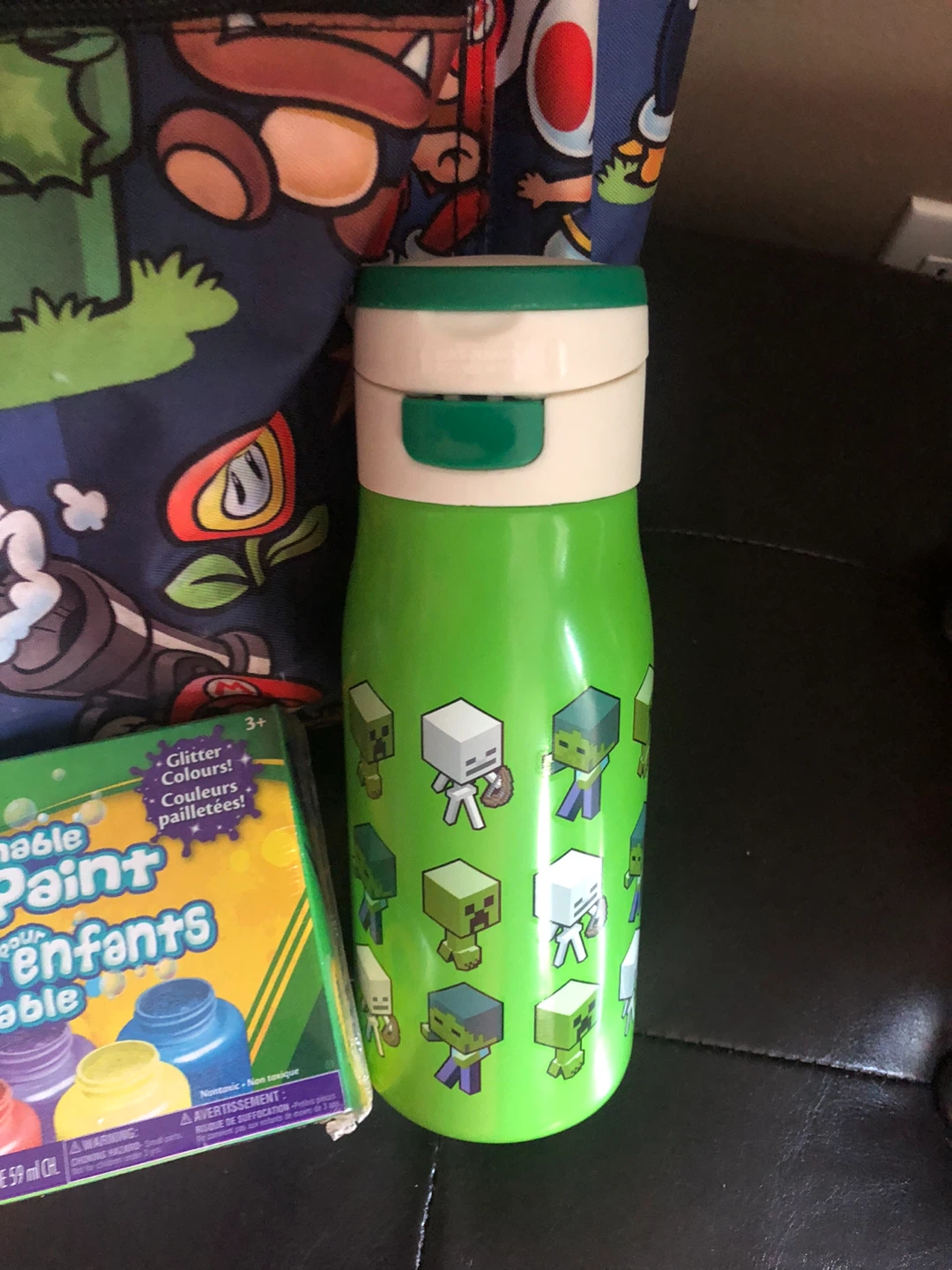 Lot! Super Mario Backpack ,New Crayola Paint,Water Bottles - photo 4