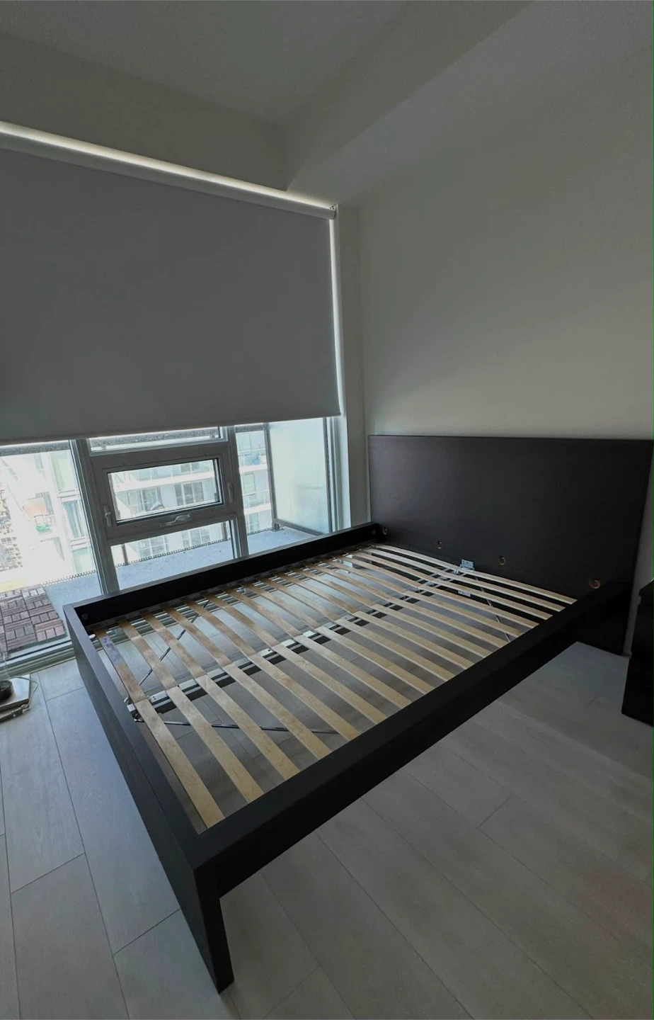 Malm queen bed Ikea- dark brown- like New