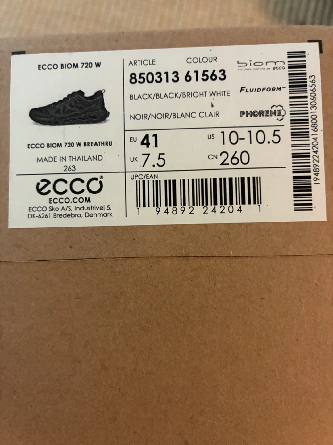ECCO BIOM 720 W Breathru Black Shoes