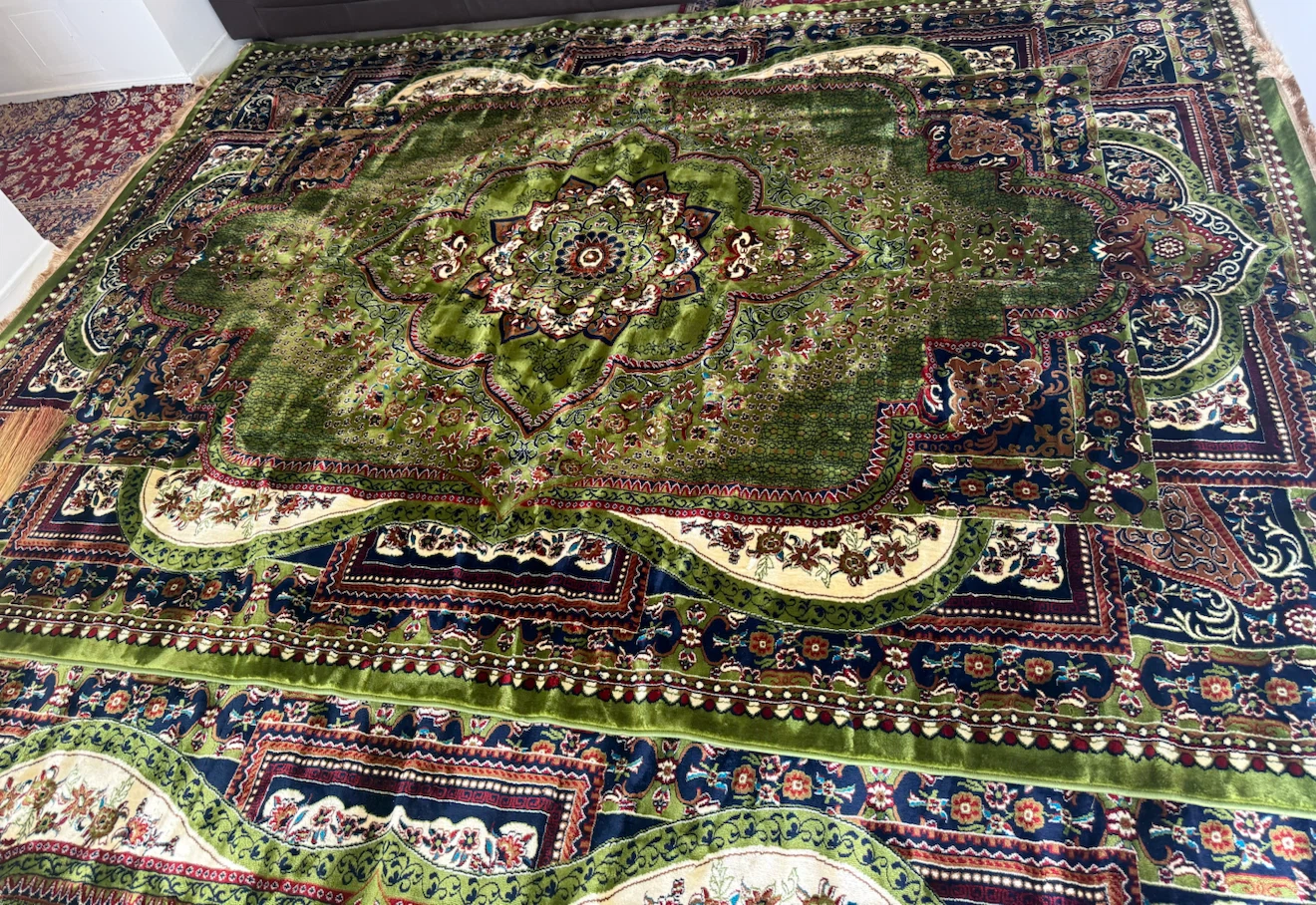 Large Persian Style Rug - Green and Navy - photo 4