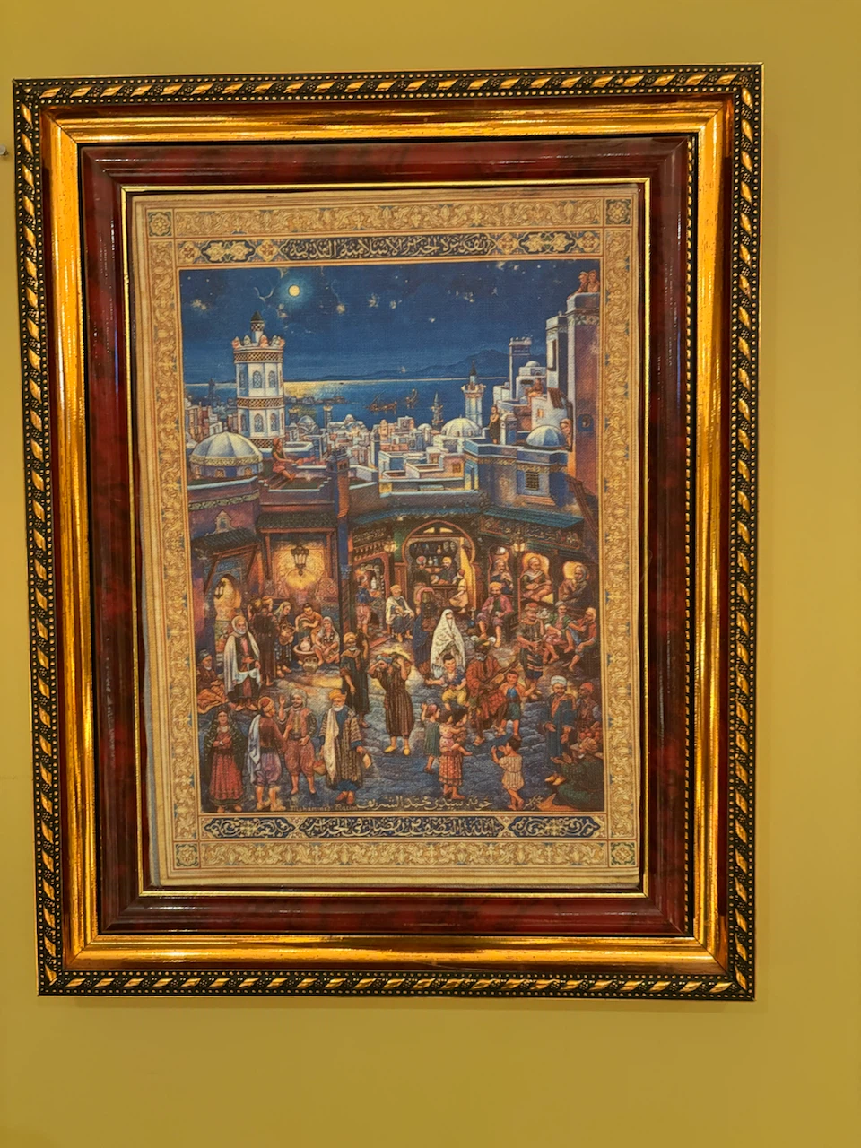 Framed Algerian market wall Art