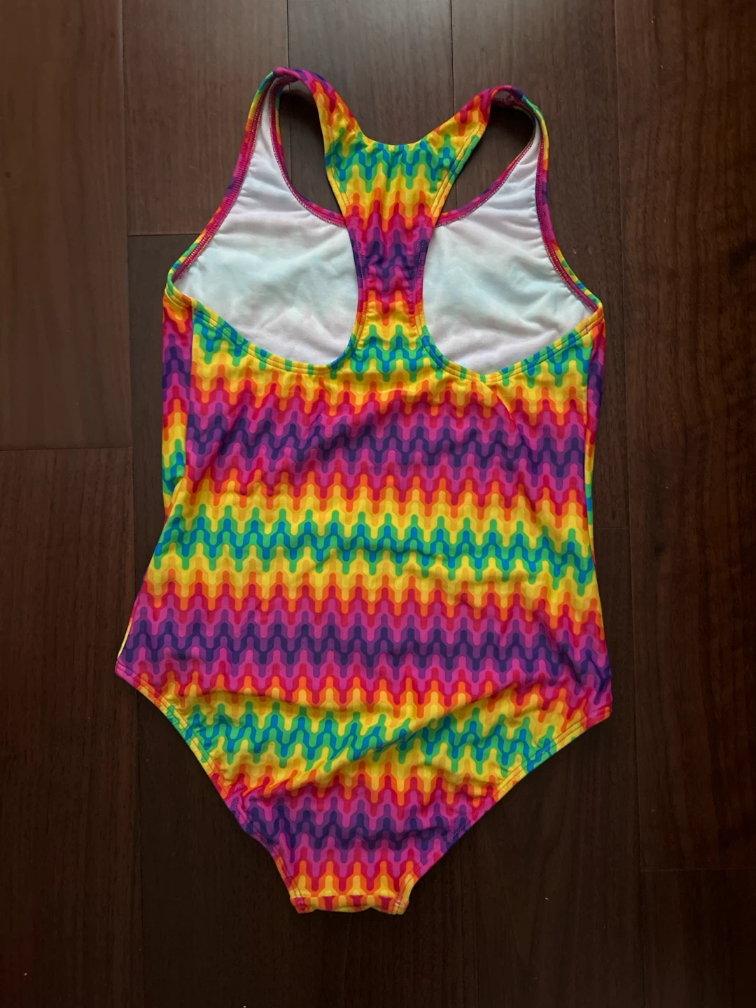 Girl’s Speedo Rainbow Zig Zag One-Piece Swimsuit Size 14 - photo 2