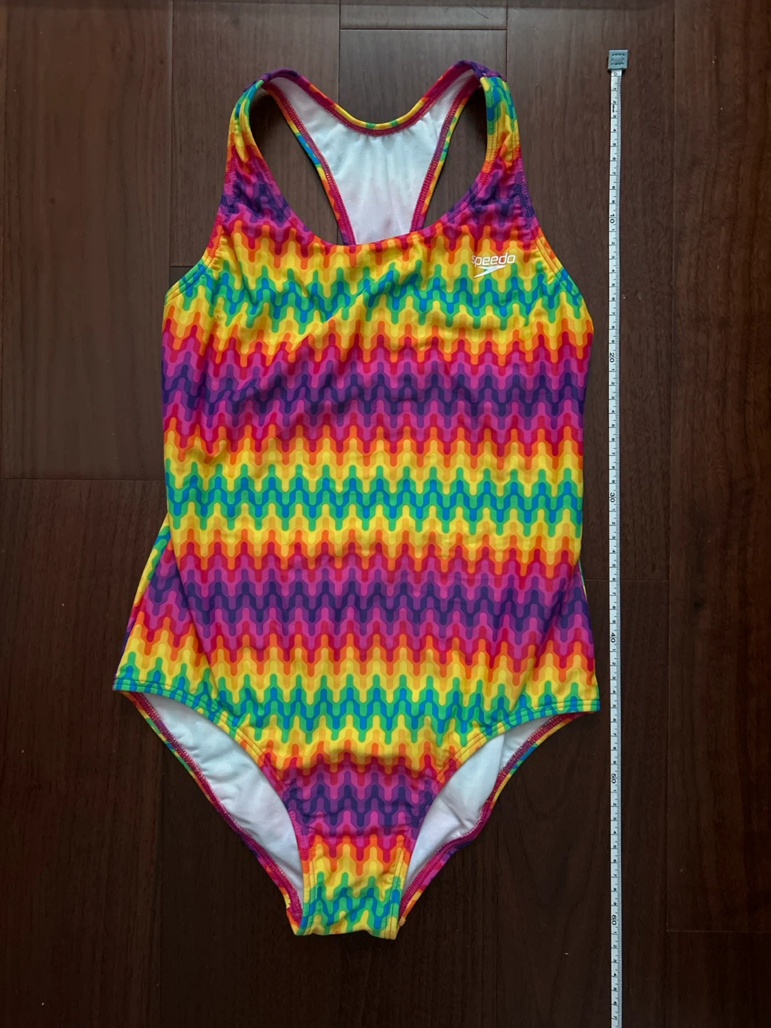 Girl’s Speedo Rainbow Zig Zag One-Piece Swimsuit Size 14 - photo 3