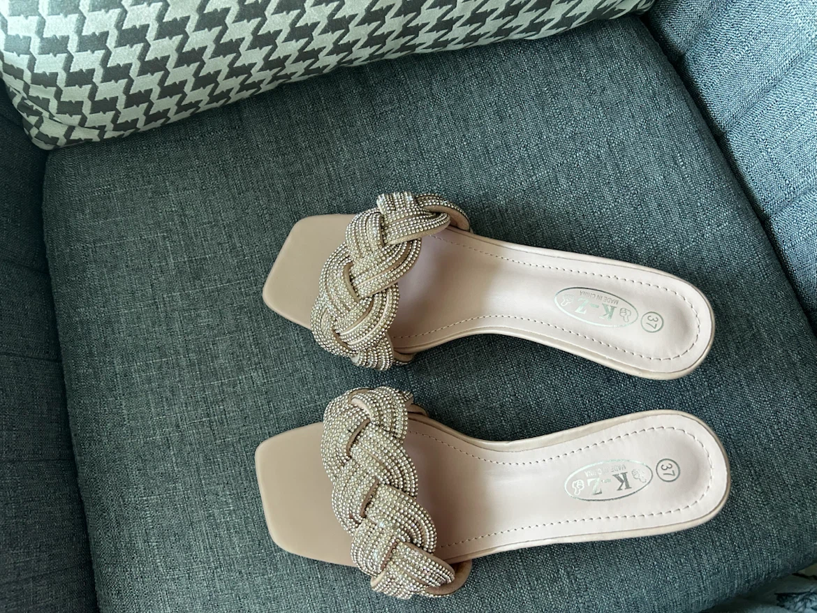 Embellished Braided heels