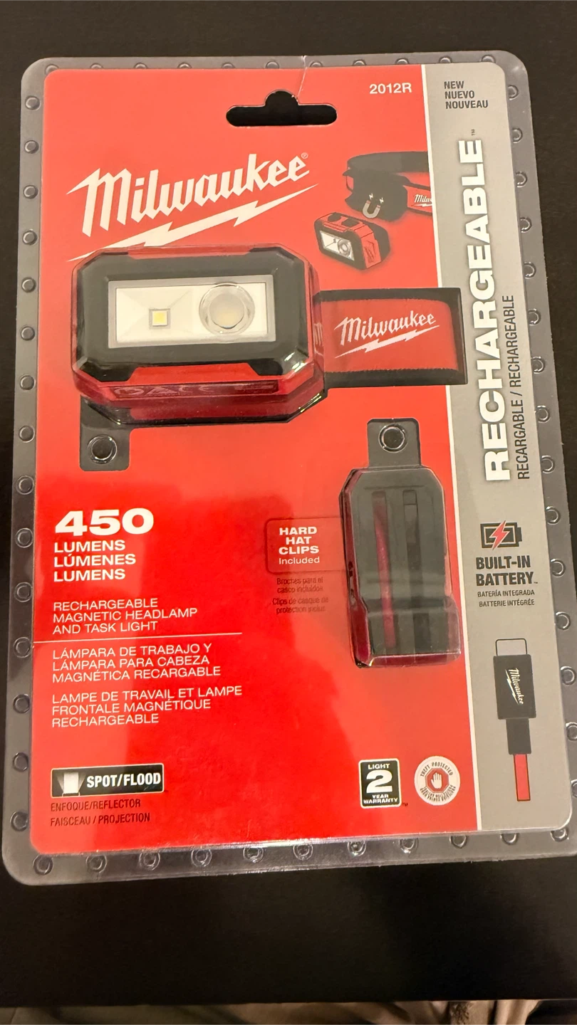 Milwaukee 2012R Rechargeable LED Headlamp and Task Light