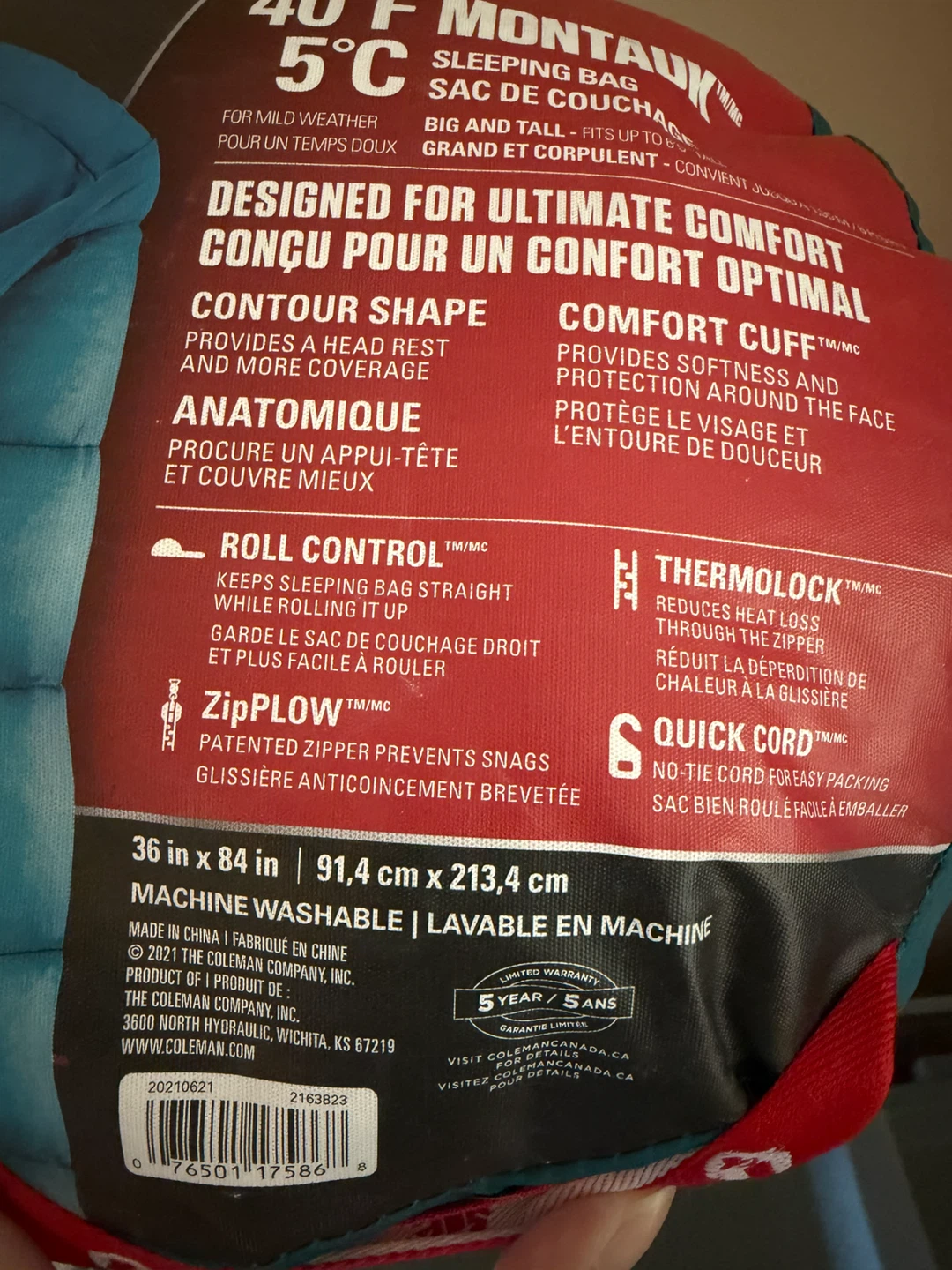 Coleman 40°F Montauk Sleeping Bag - photo 2