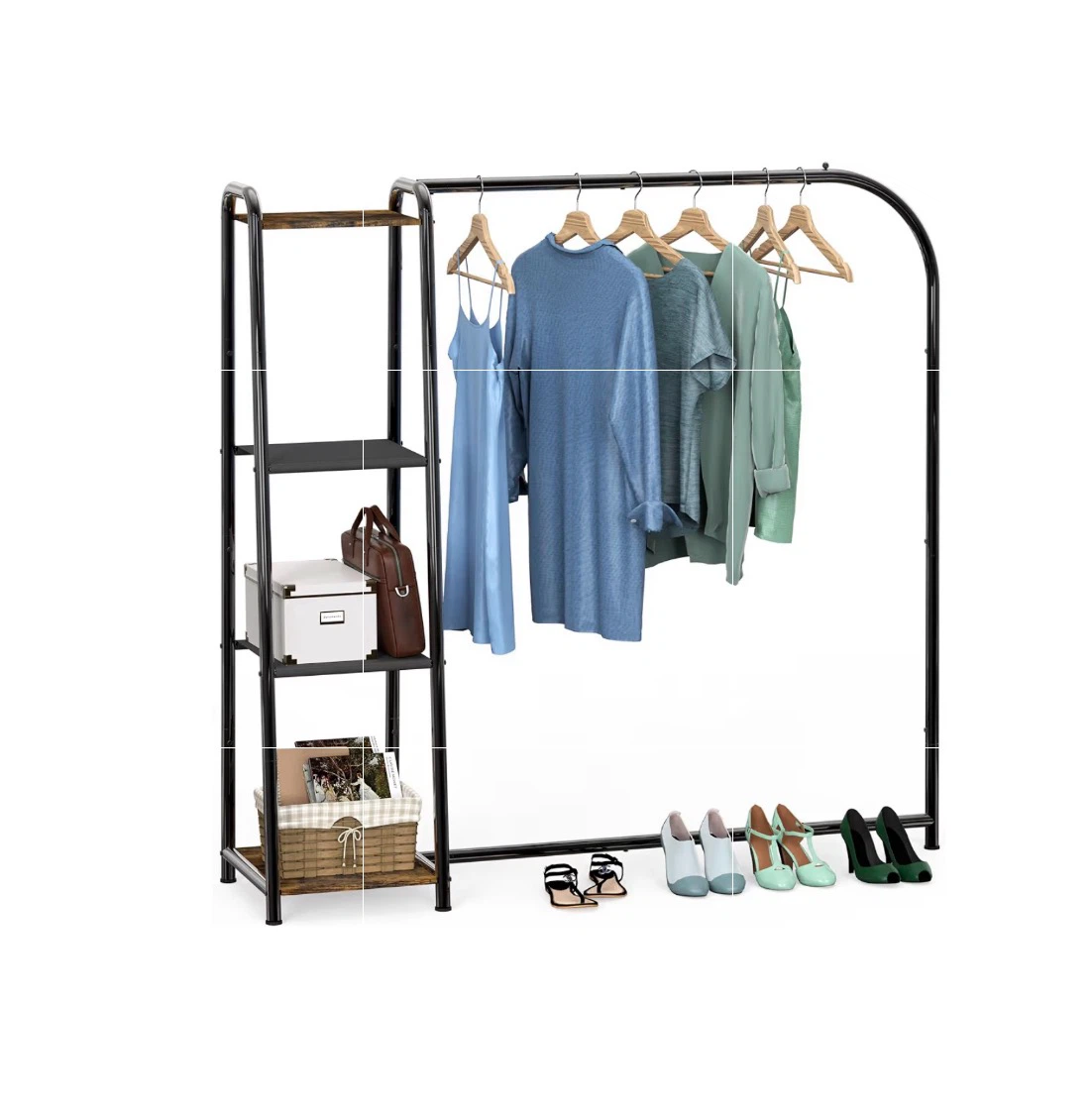 Clothing Rack with Shelves