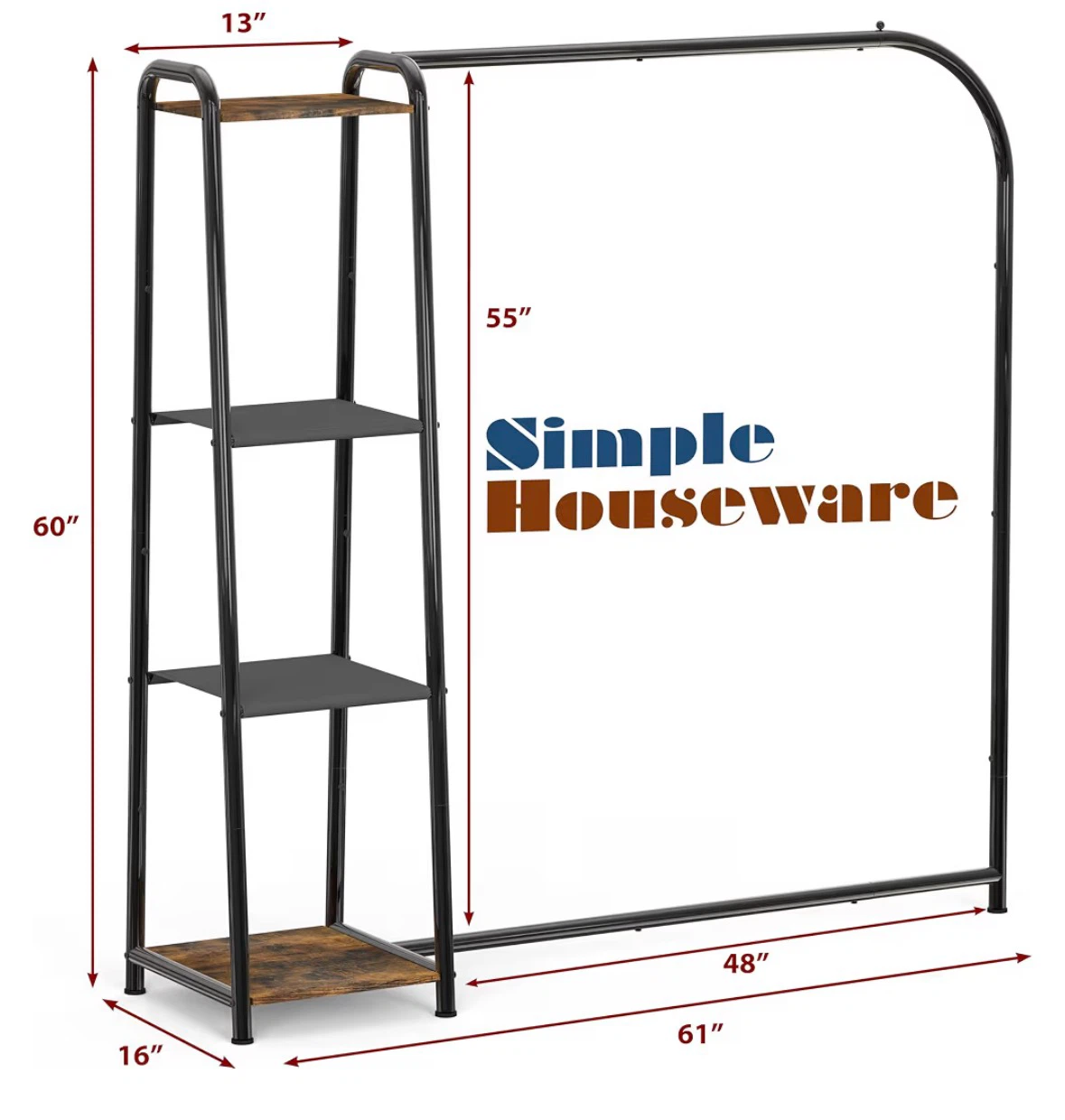 Clothing Rack with Shelves - photo 2