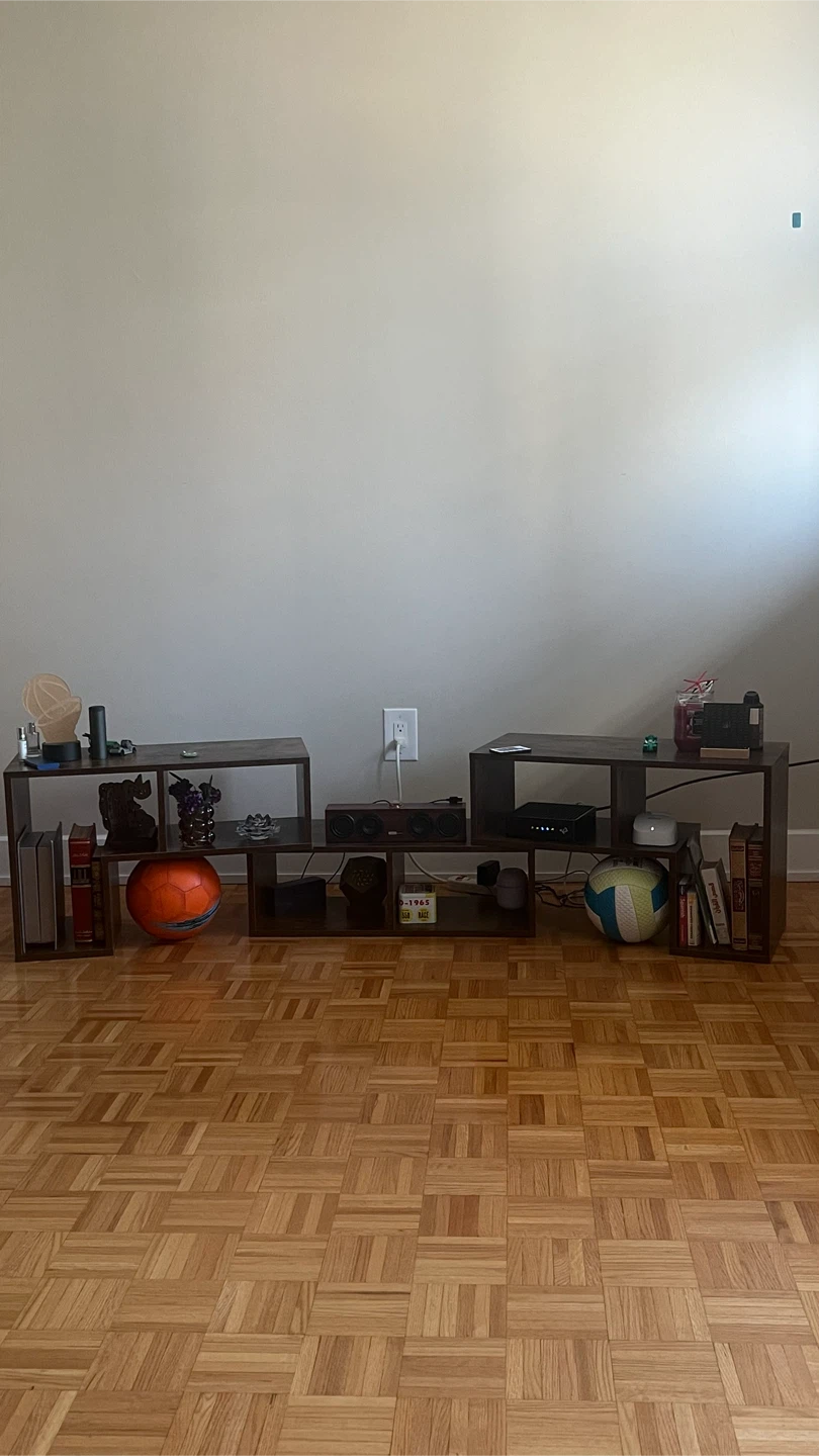 3-in-1 Adjustable Console TV Stand - Brown