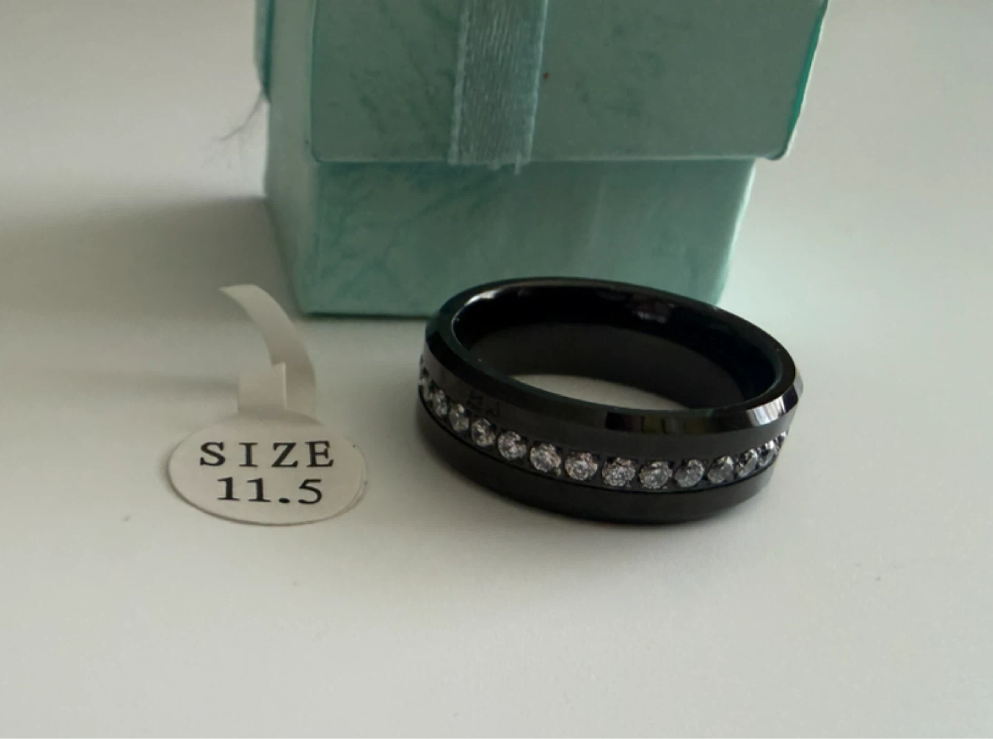 New Size 11.5 Men’s Tungsten Carbide Black Ring
