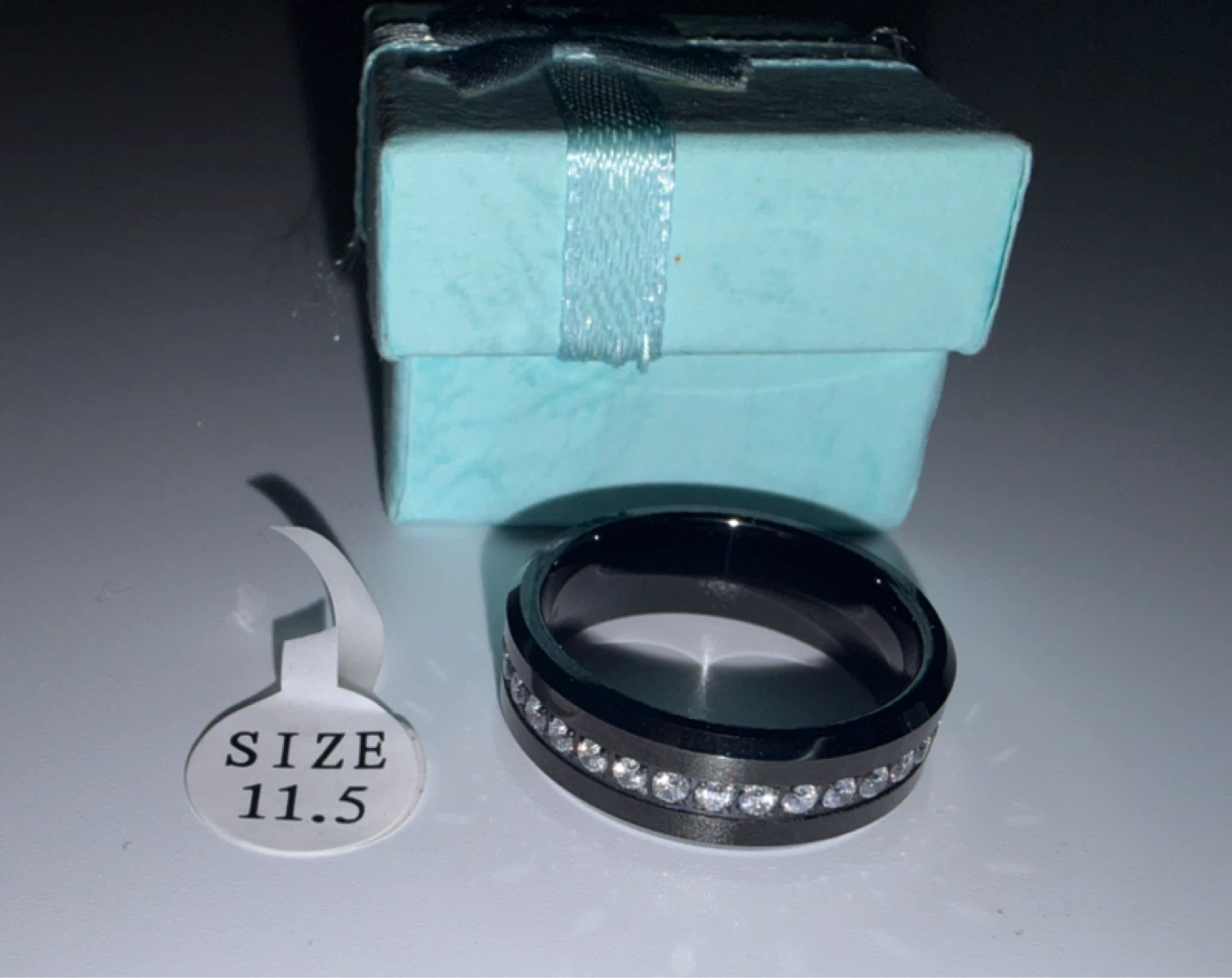 New Size 11.5 Men’s Tungsten Carbide Black Ring - photo 2