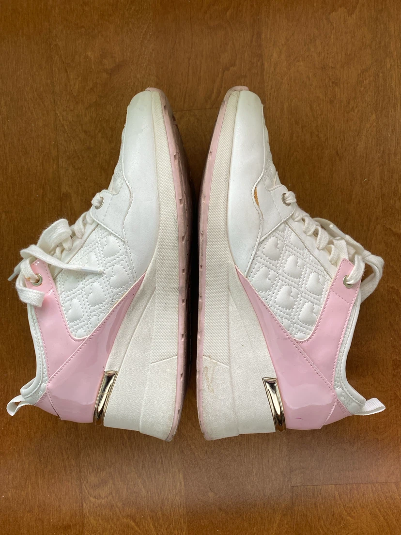 ALDO White Pink Wedge Sneakers - photo 3