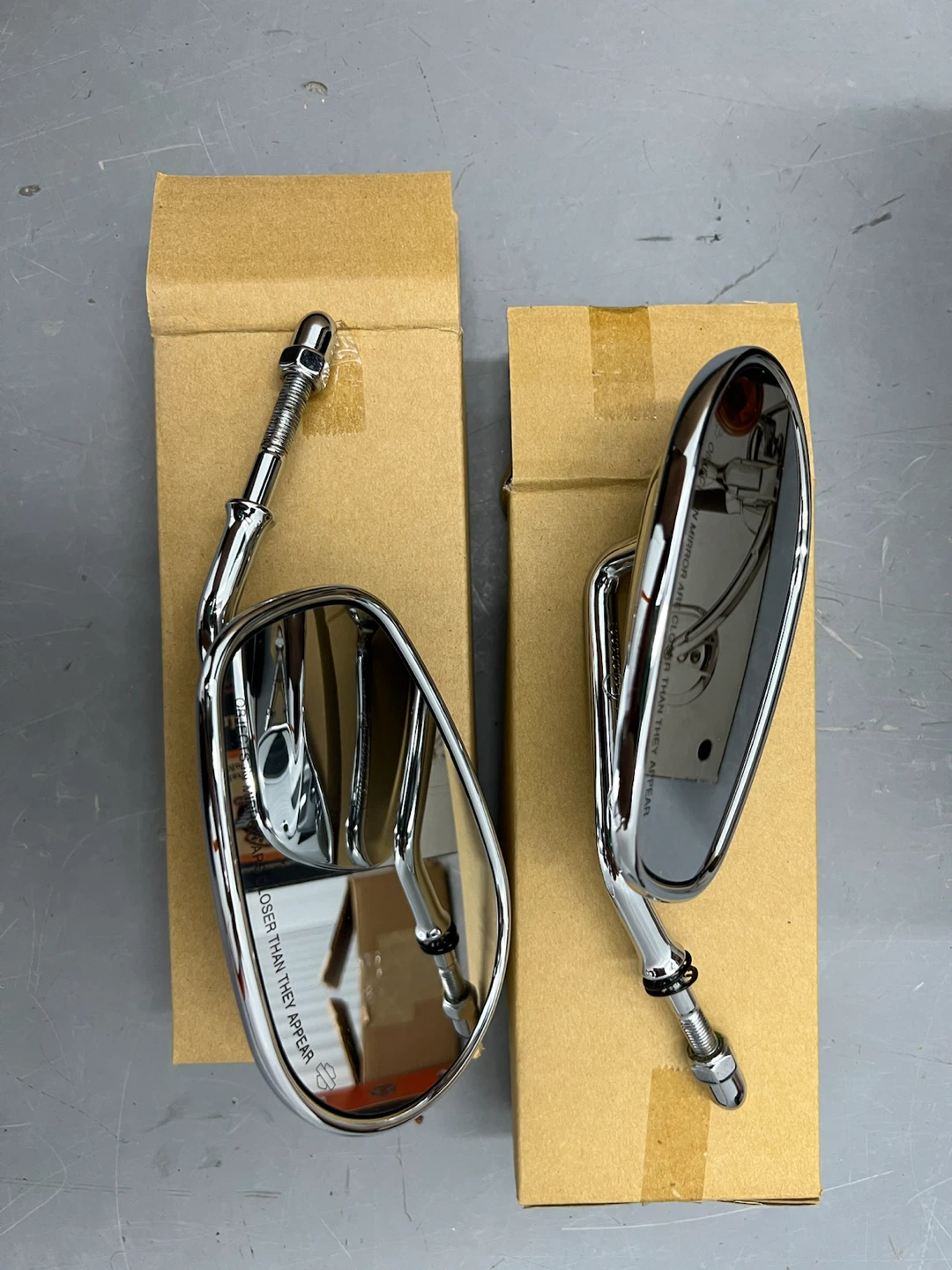 Harley-Davidson Tapered Short Stem Mirrors - Left & Right
