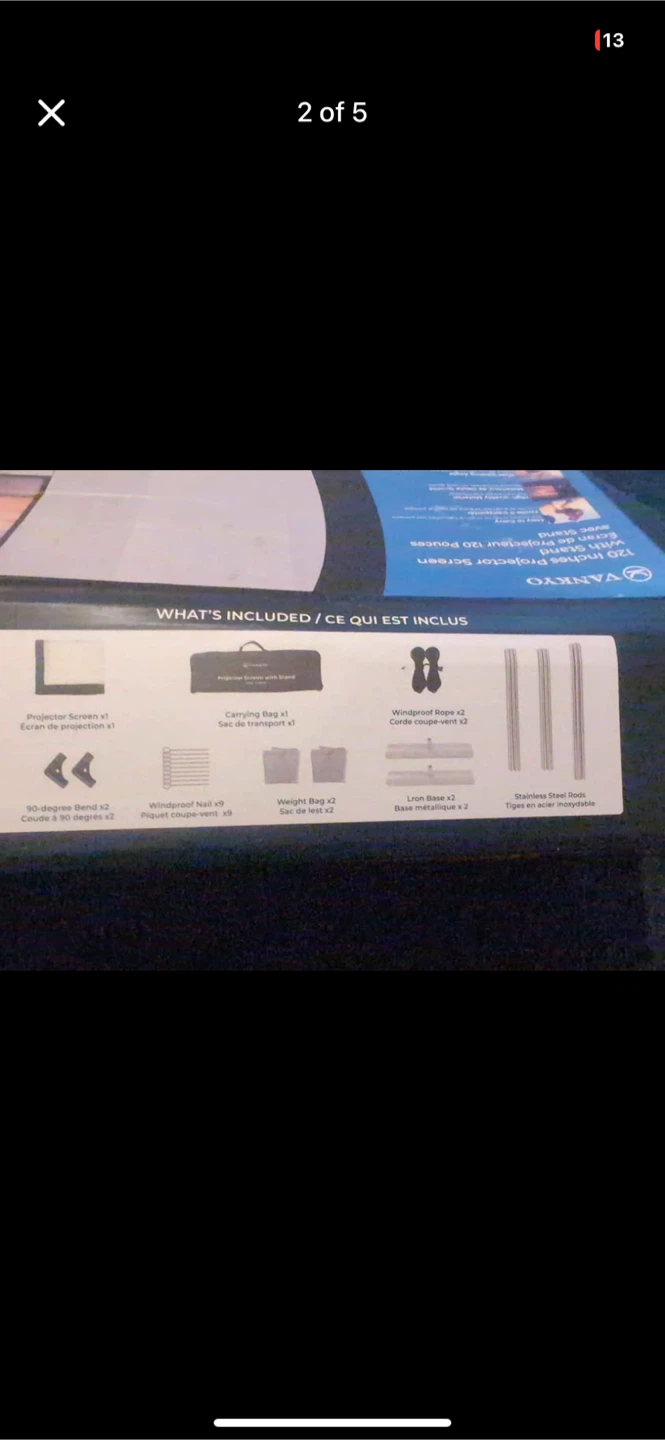 VANKYO 120 Inch Projector Screen with Stand - photo 2