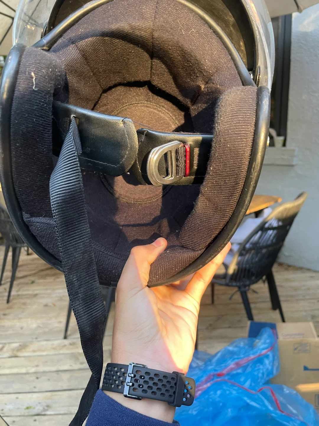 Black T DOT Motorcycle Helmet with Visor - photo 5