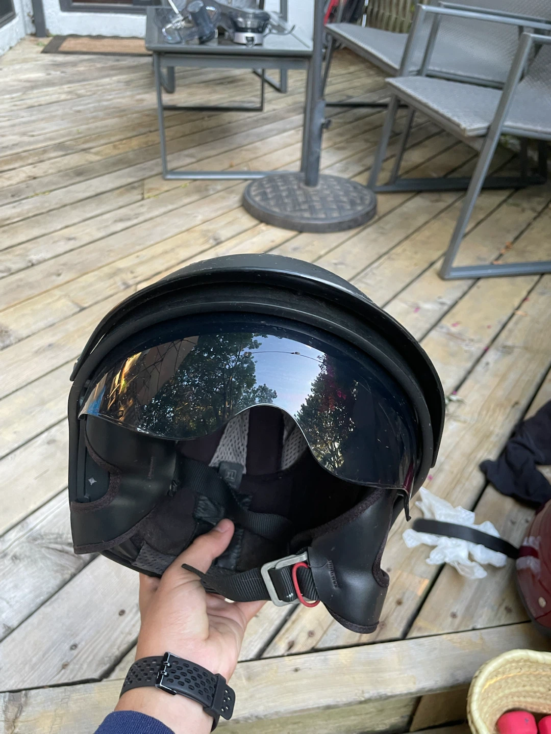 Black Half Motorcycle Helmet