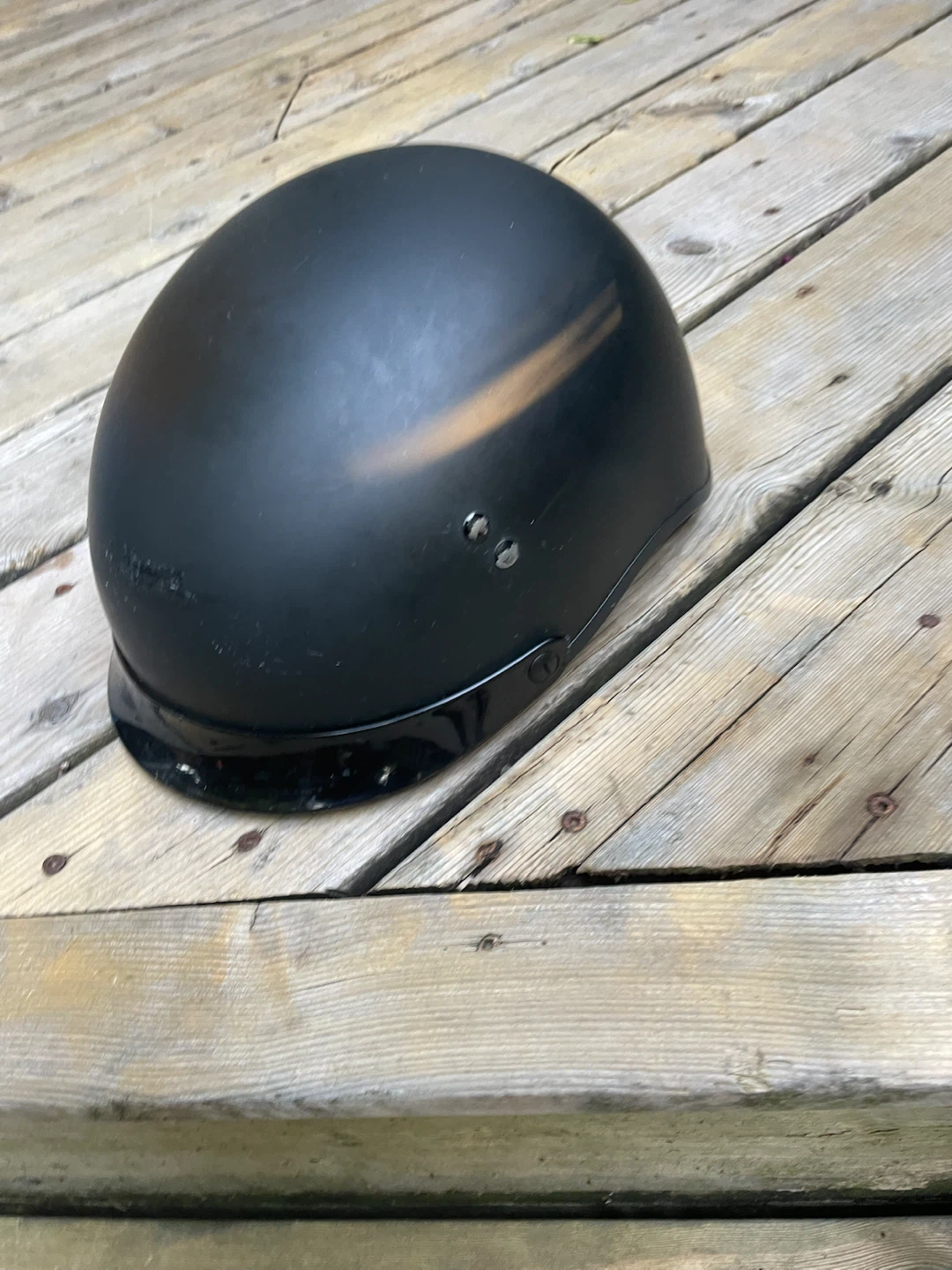 Black Half Motorcycle Helmet - photo 2