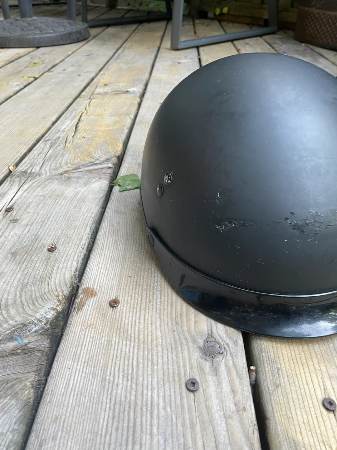 Black Half Motorcycle Helmet - photo 3