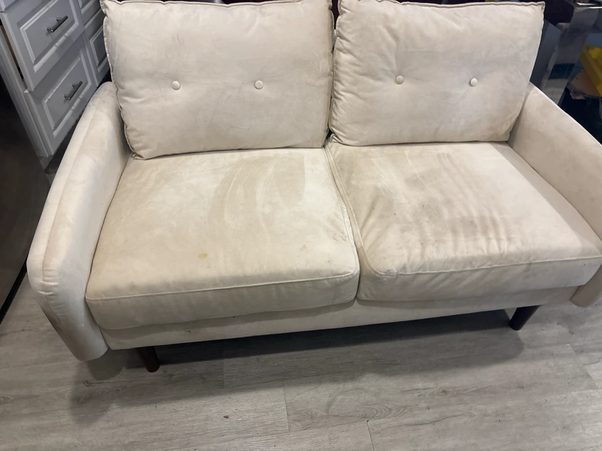 Small loveseat . Needs a cleaning