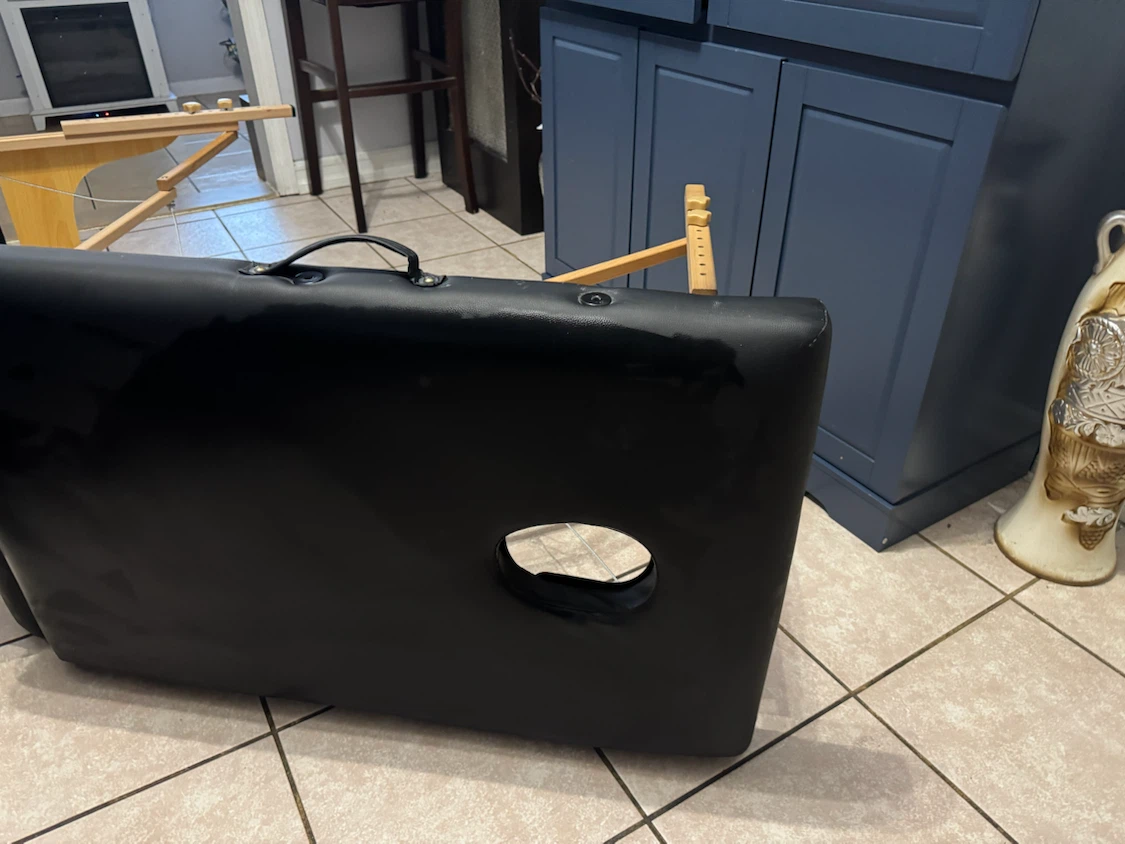 Black Massage Table with Face Cradle - photo 2