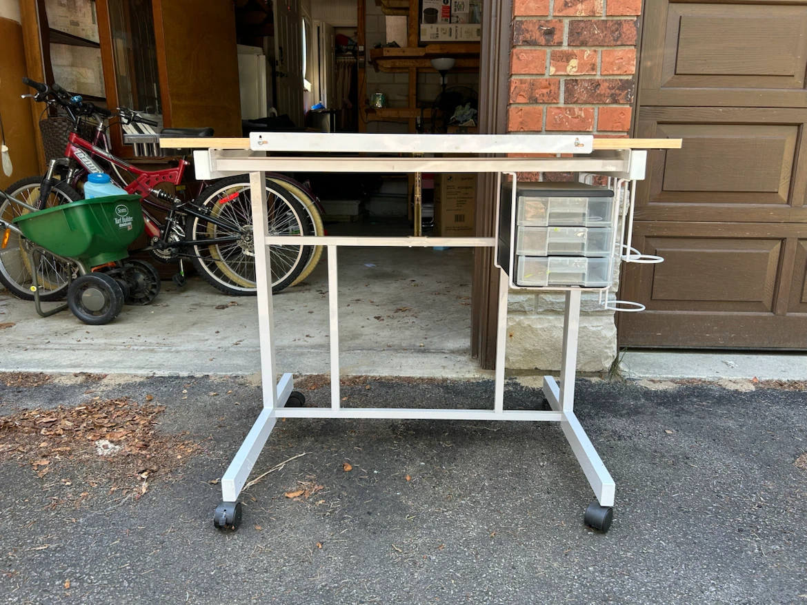 Adjustable Crafting Art Drafting Table Desk with Storage Drawers - photo 3