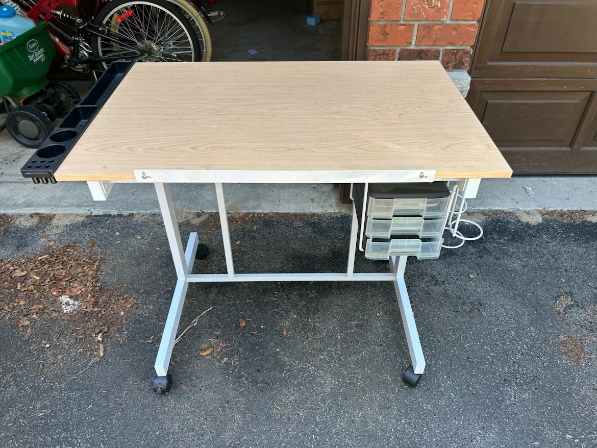 Adjustable Crafting Art Drafting Table Desk with Storage Drawers - photo 4