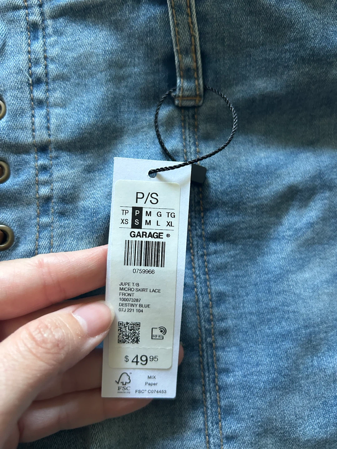 Garage denim skirt - photo 4
