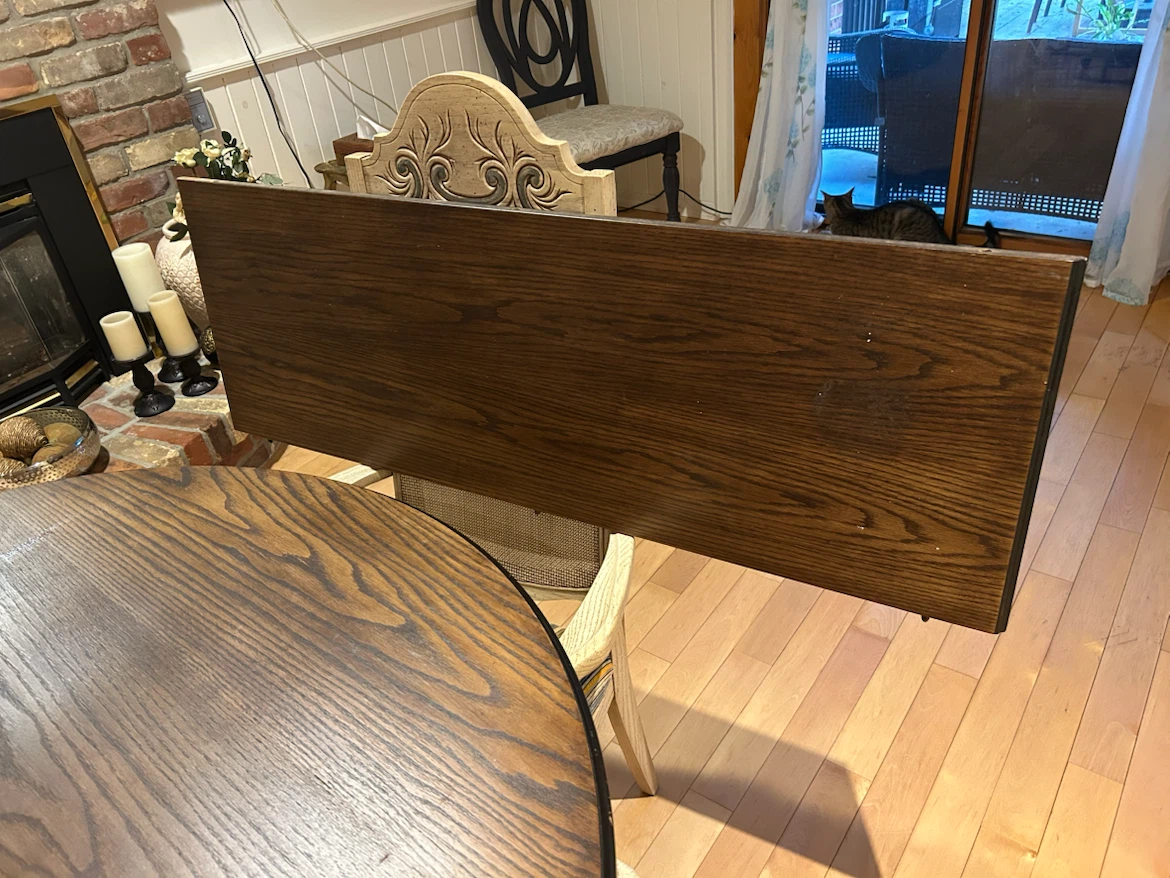 Antique/Vintage Dining Table and 6 Chairs and display