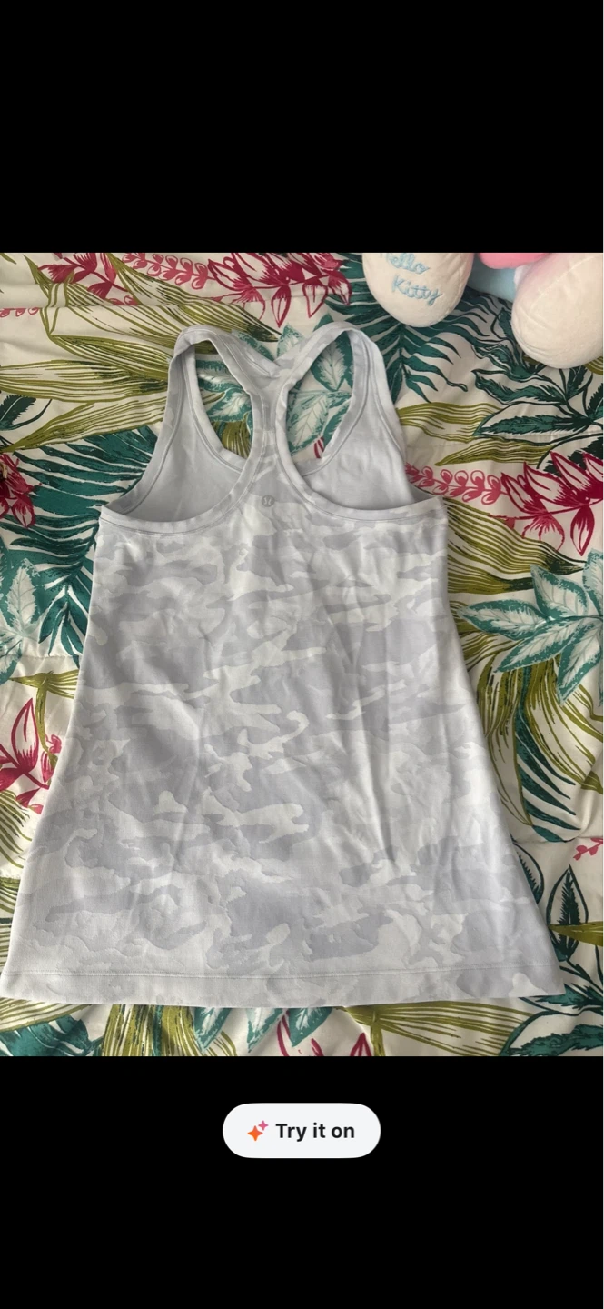 Lululemon Tank Top White Camo Racerback