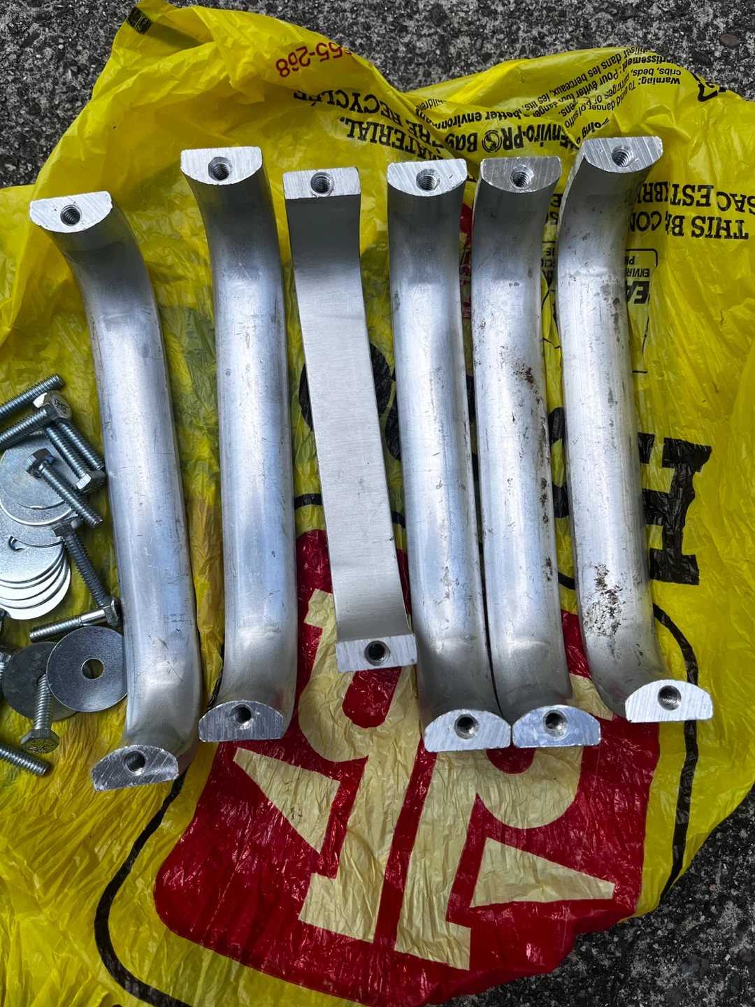 Set of 6 Aluminum Handles with Hardware - photo 3
