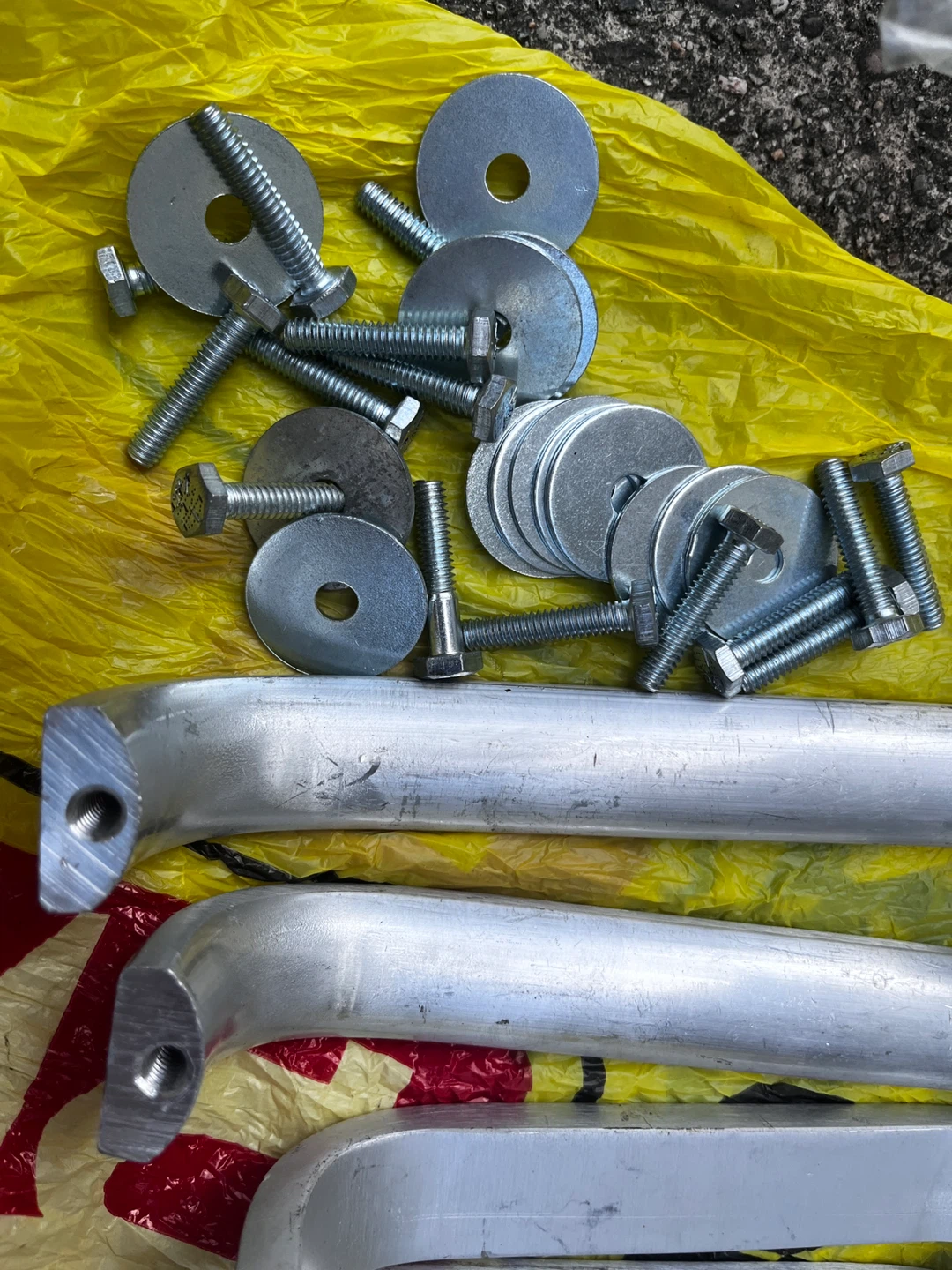 Set of 6 Aluminum Handles with Hardware