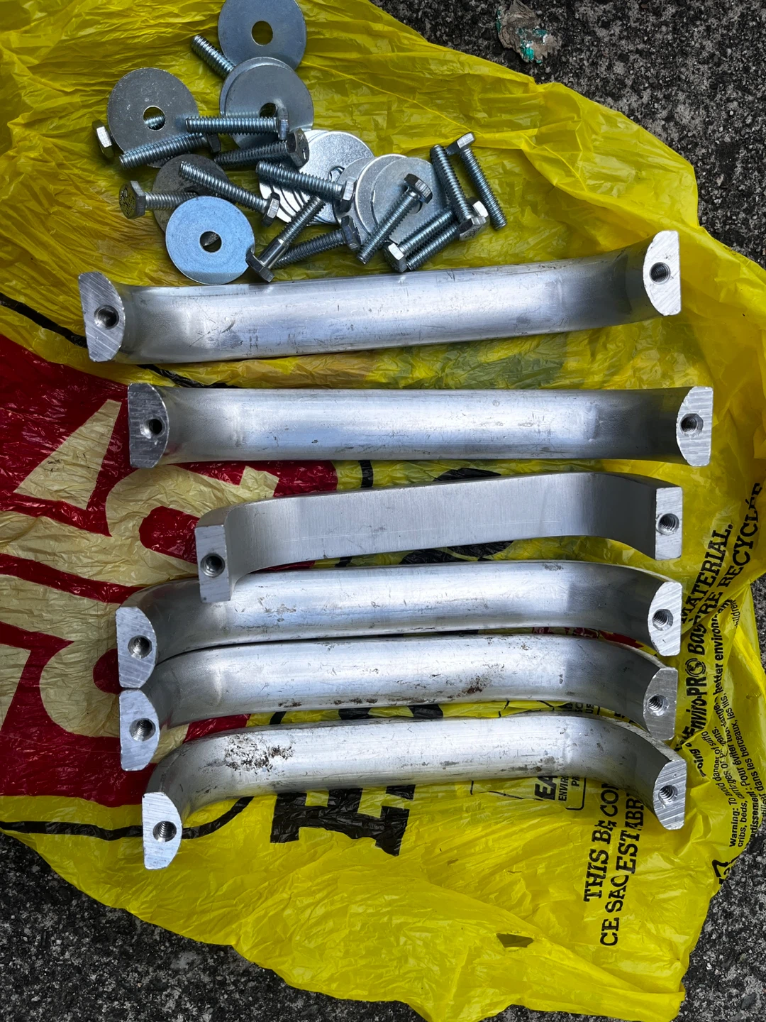 Set of 6 Aluminum Handles with Hardware - photo 2