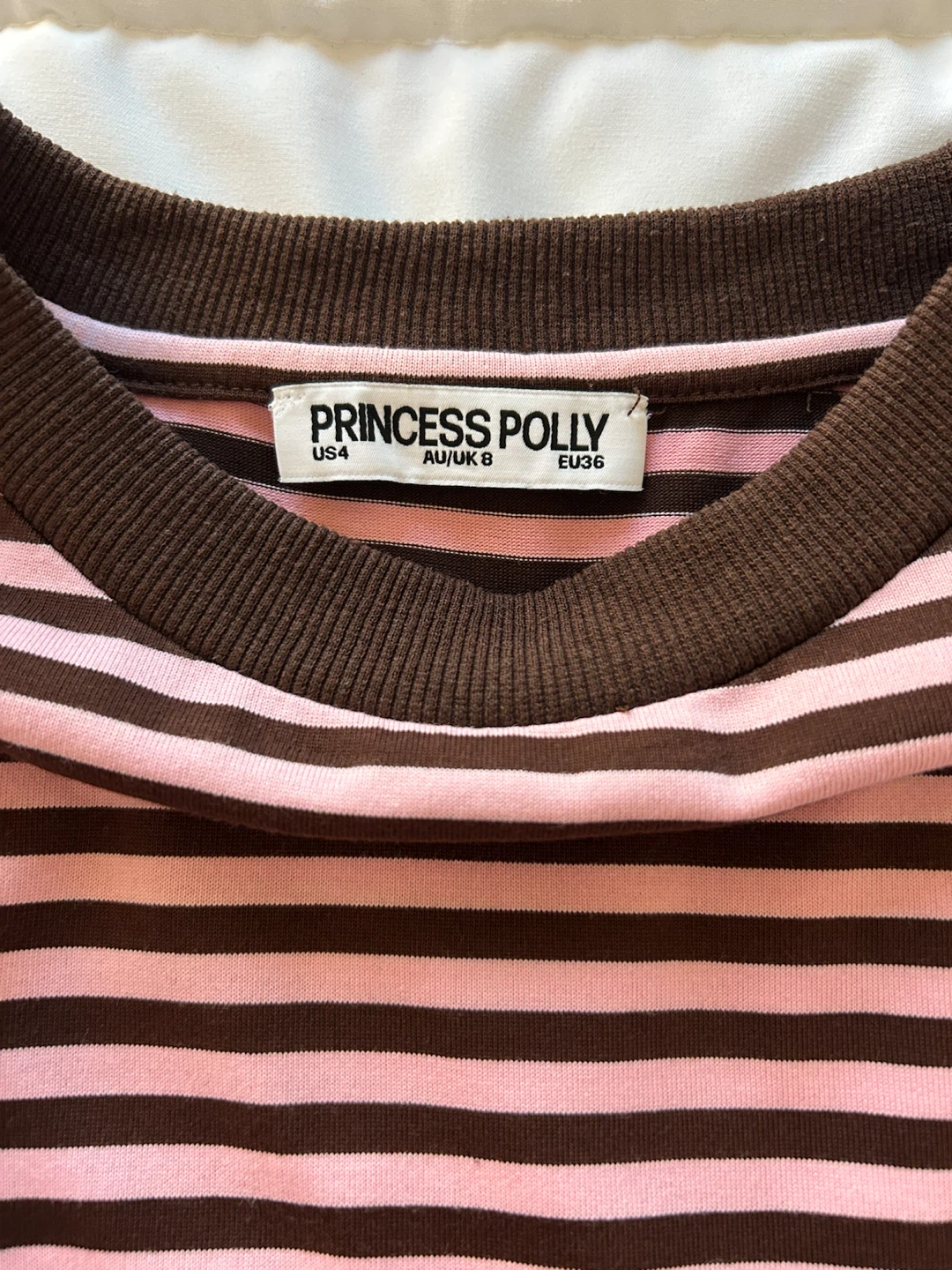 Princess Polly Striped Long Sleeve Shirt - Pink & Brown - photo 3