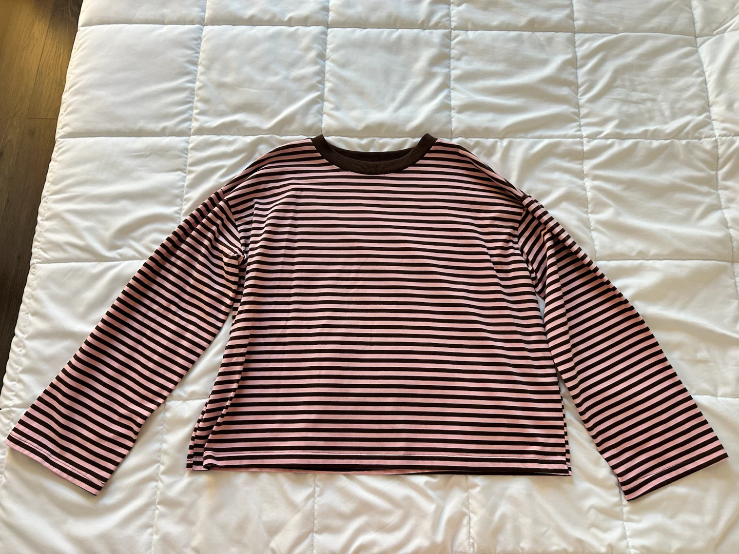 Princess Polly Striped Long Sleeve Shirt - Pink & Brown
