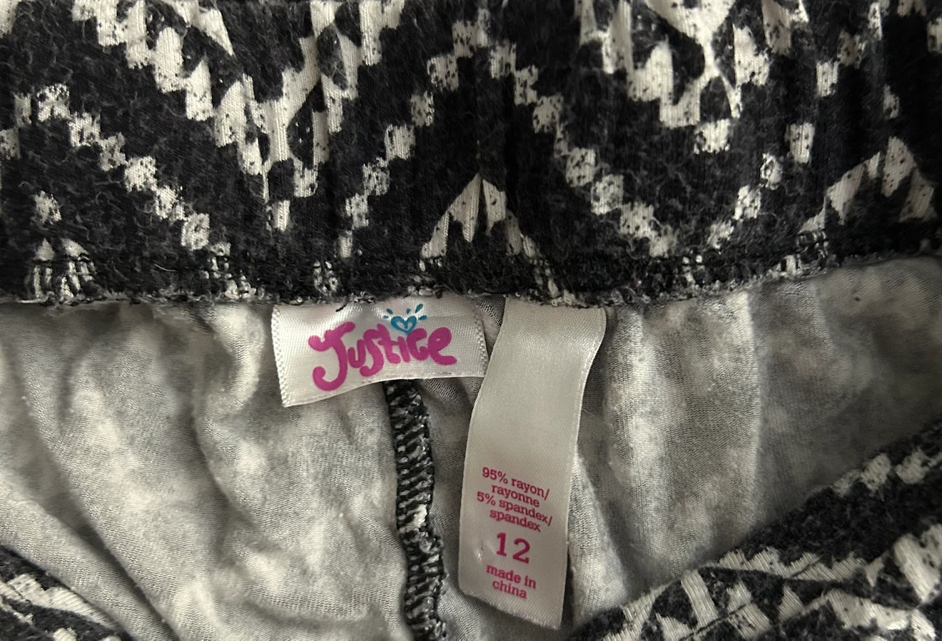 Justice Girls Chevron Pattern Leggings size 12 - photo 3