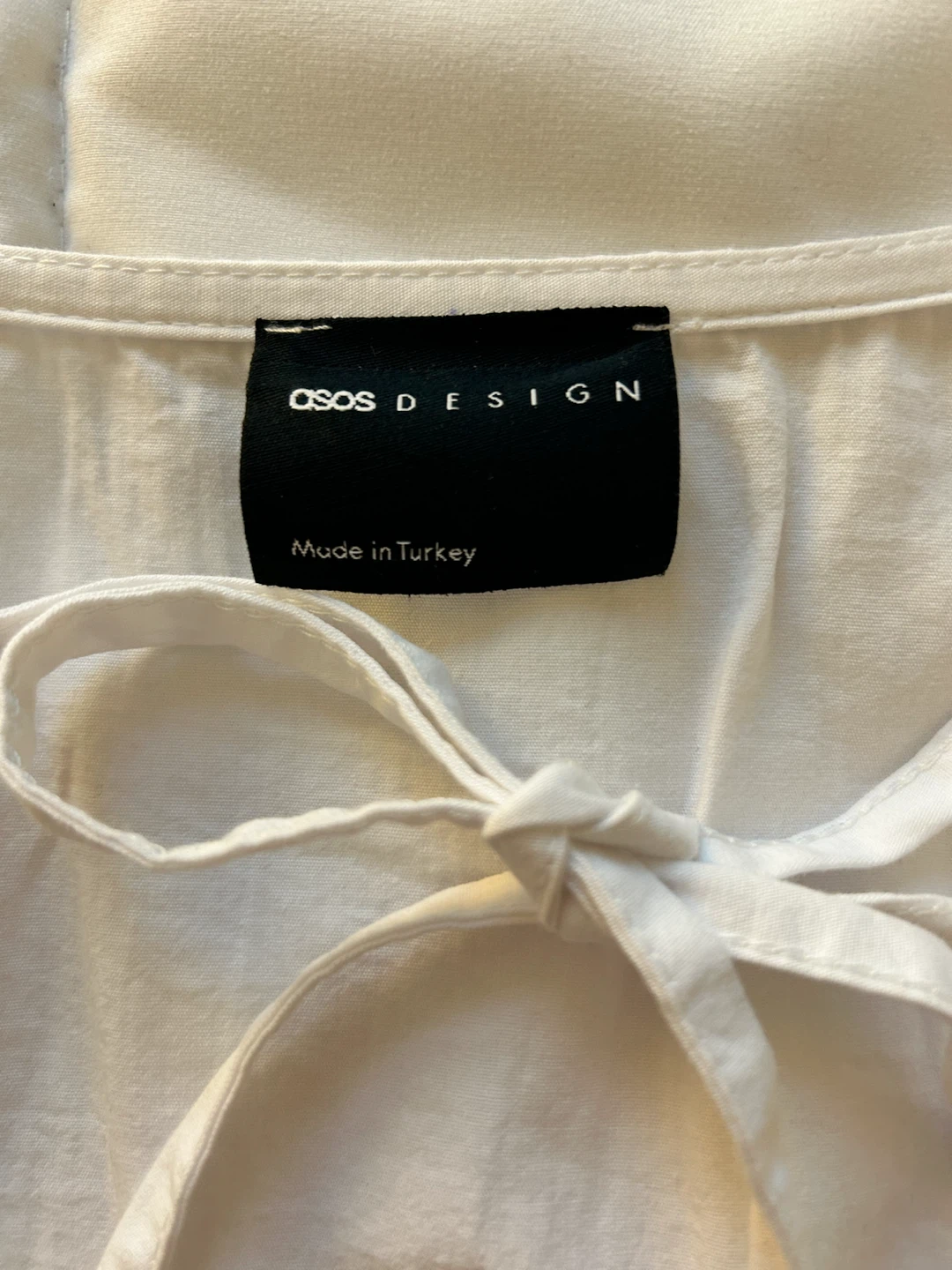 ASOS DESIGN White Tie Front Long Sleeve Top - photo 2