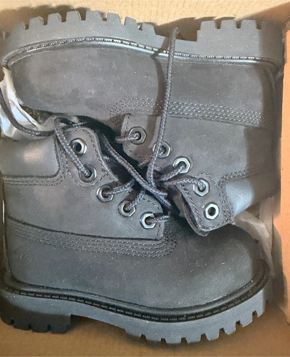 Timberland Toddler Boots Size 6 Black Nubuck