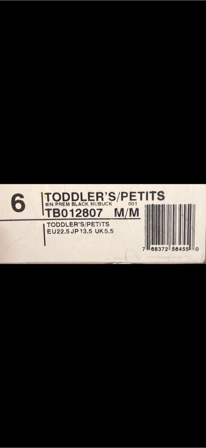 Timberland Toddler Boots Size 6 Black Nubuck - photo 2