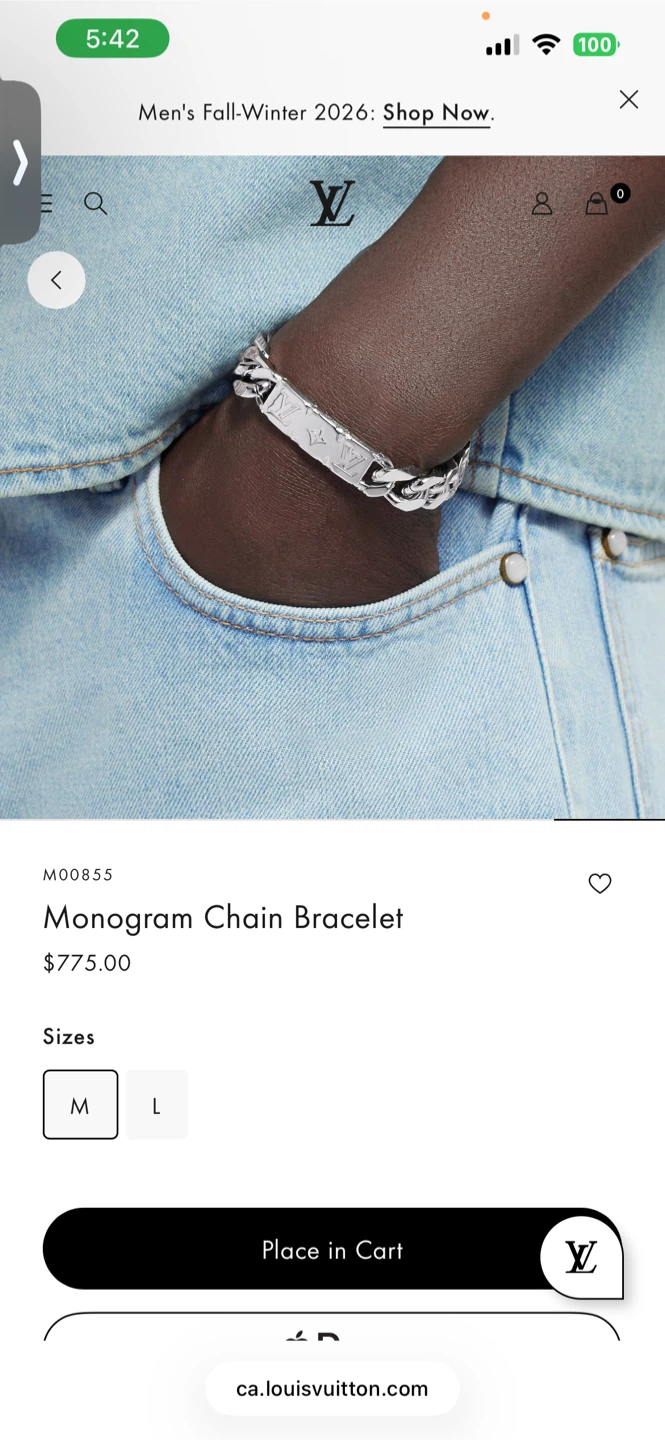 Louis Vuitton Monogram Chain Bracelet - photo 2