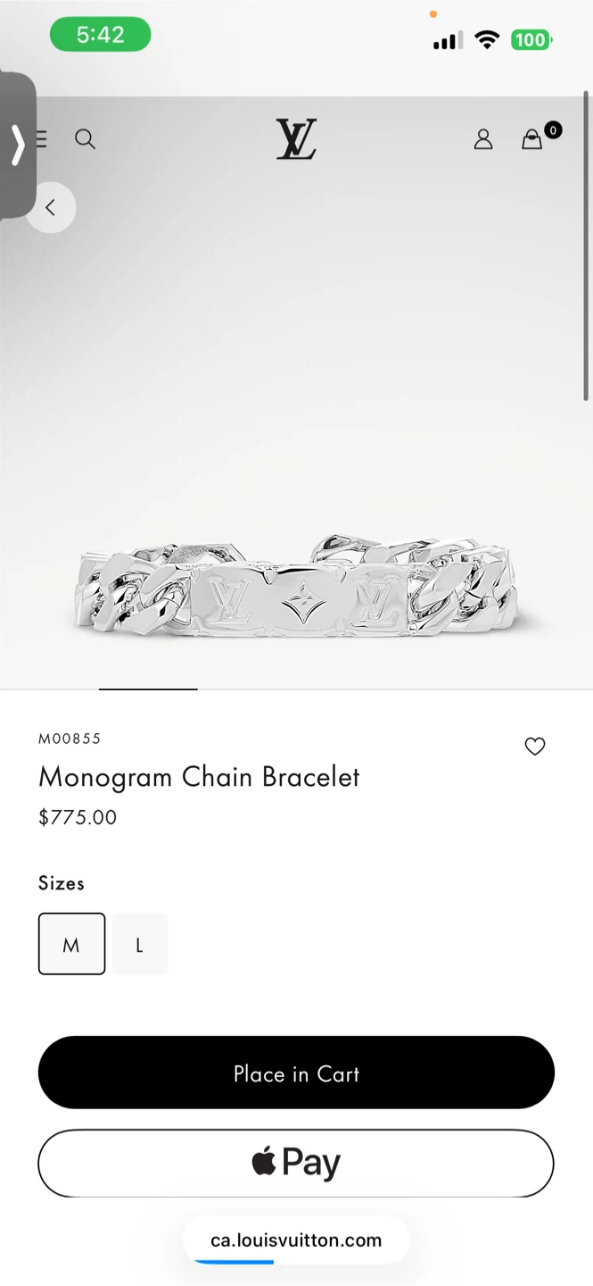 Louis Vuitton Monogram Chain Bracelet - photo 3