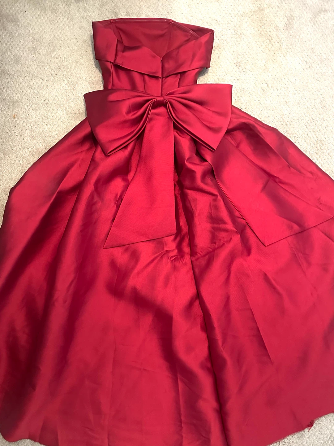 Big red ball gown dress