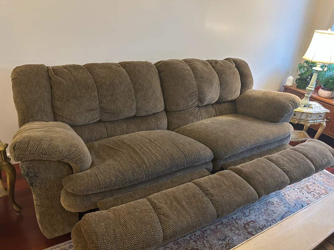 Brown Reclining Loveseat